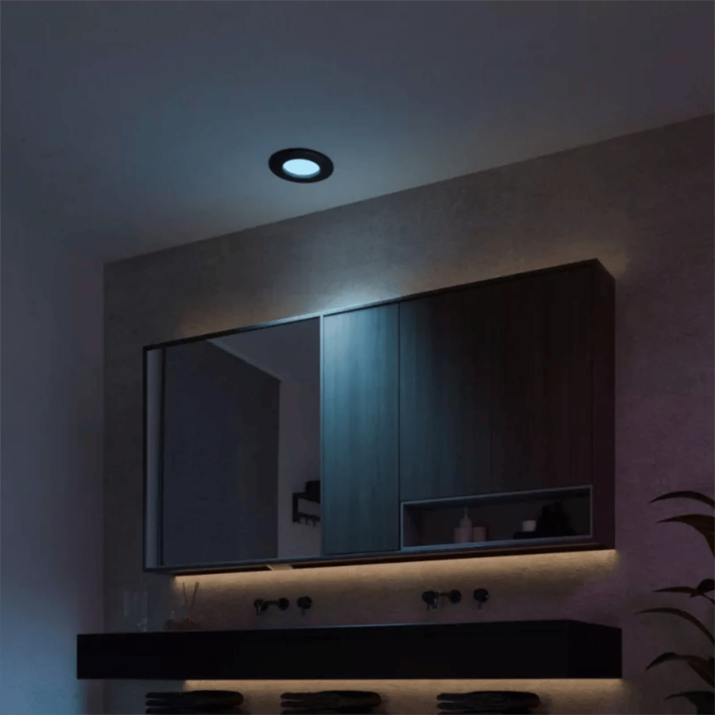 Philips Hue Slim infälld spotlight 90 mm 3-pack Svart