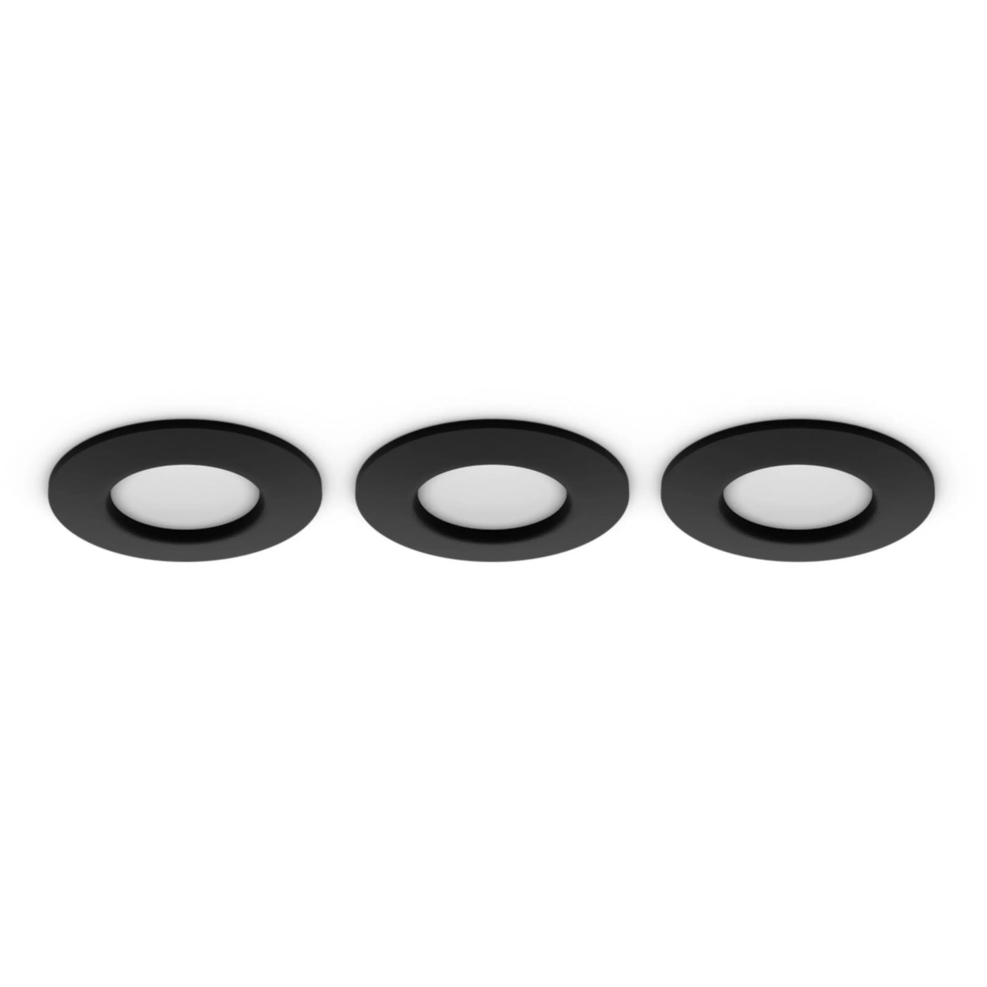 Philips Hue Slim infälld spotlight 90 mm 3-pack Svart