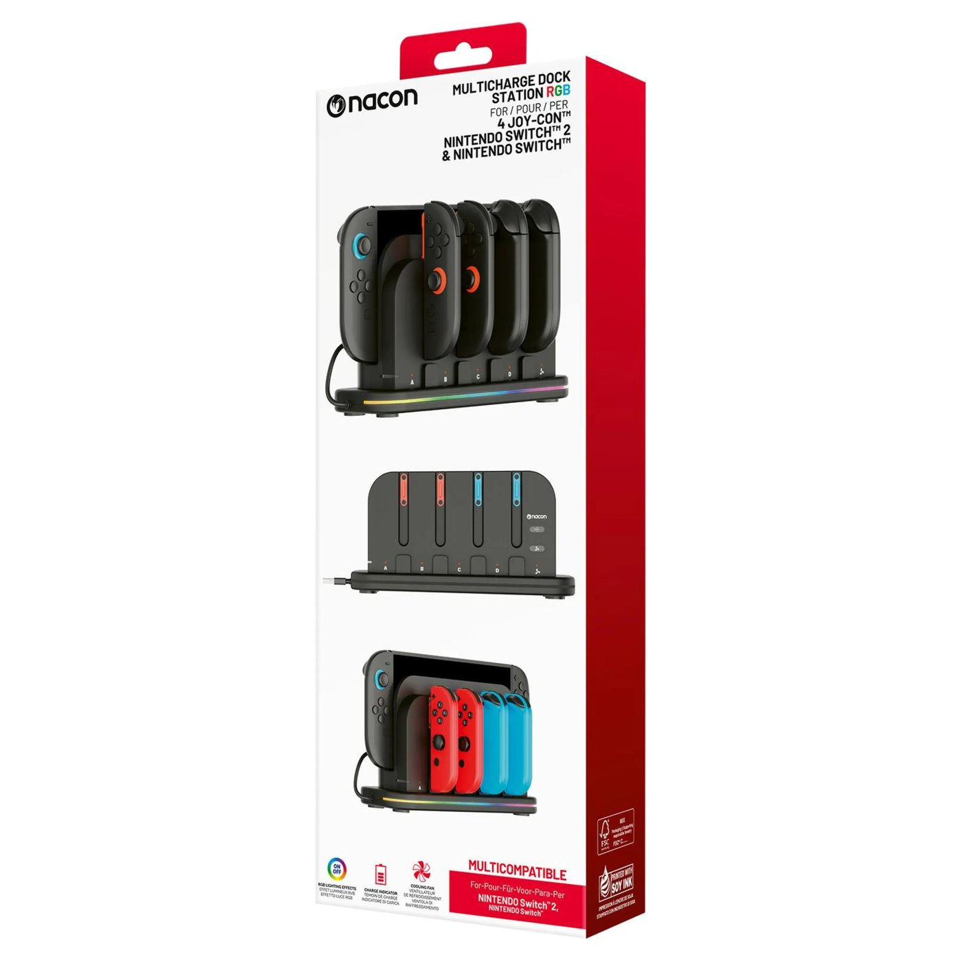 Nacon Multicharge Dock Station RGB för Switch 2