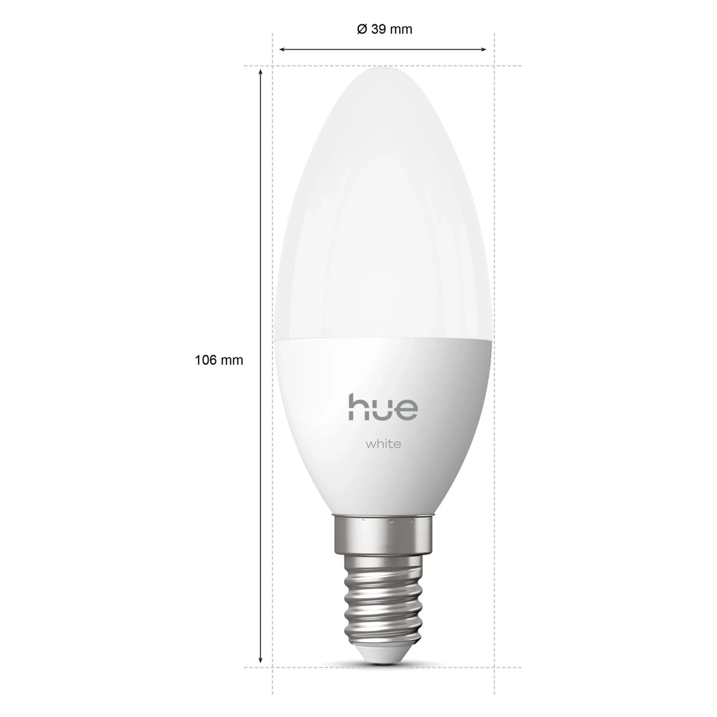 Philips Hue White smart LED-kronlys E14 2-pakning