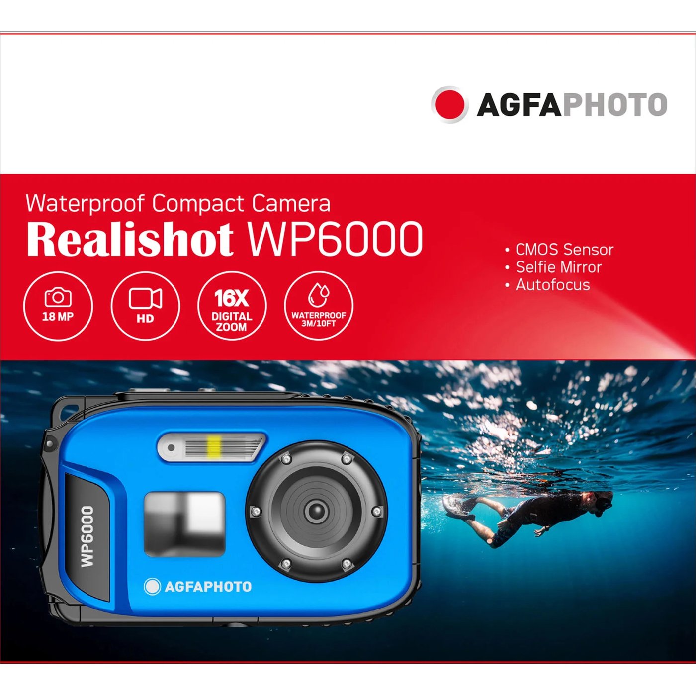 AgfaPhoto Realishot WP6000 vattentät kompaktkamera Blå