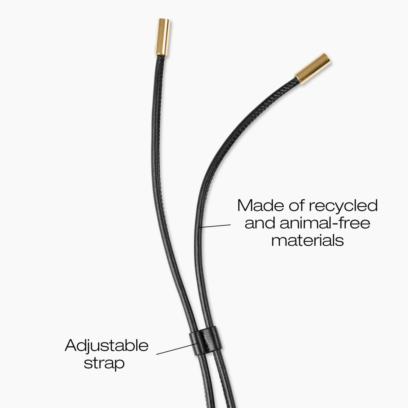 IDEAL OF SWEDEN Vegan Leather Phone Strap Svart