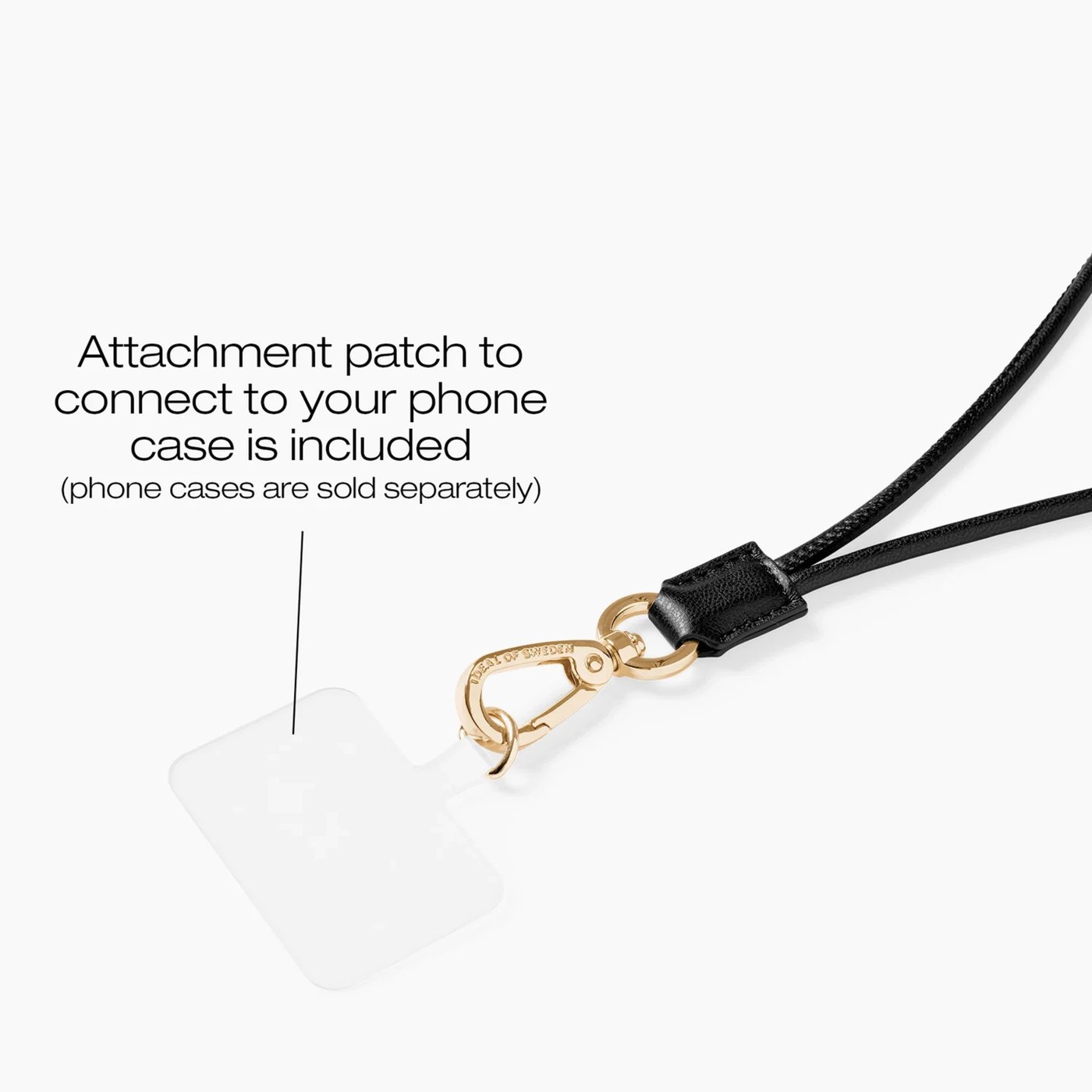 IDEAL OF SWEDEN Vegan Leather Phone Strap Svart