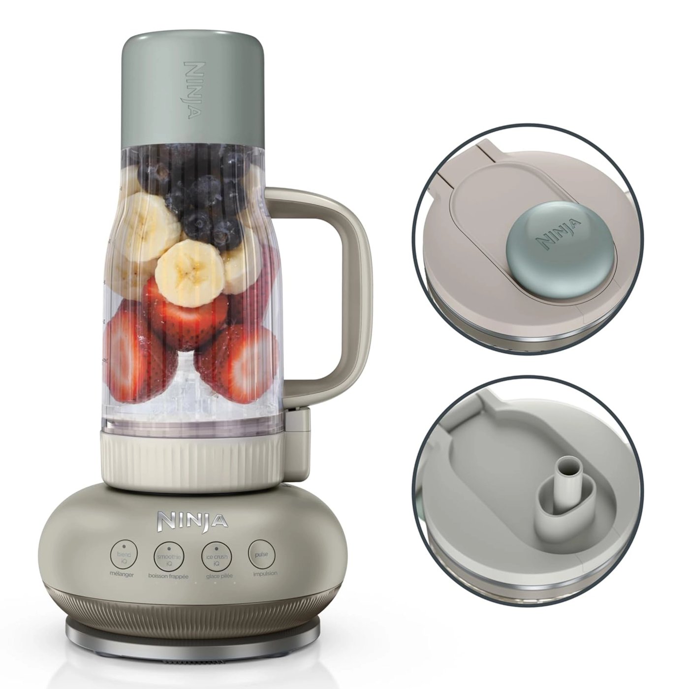 Ninja BlendBoss personlig blender med reisebeger Stone