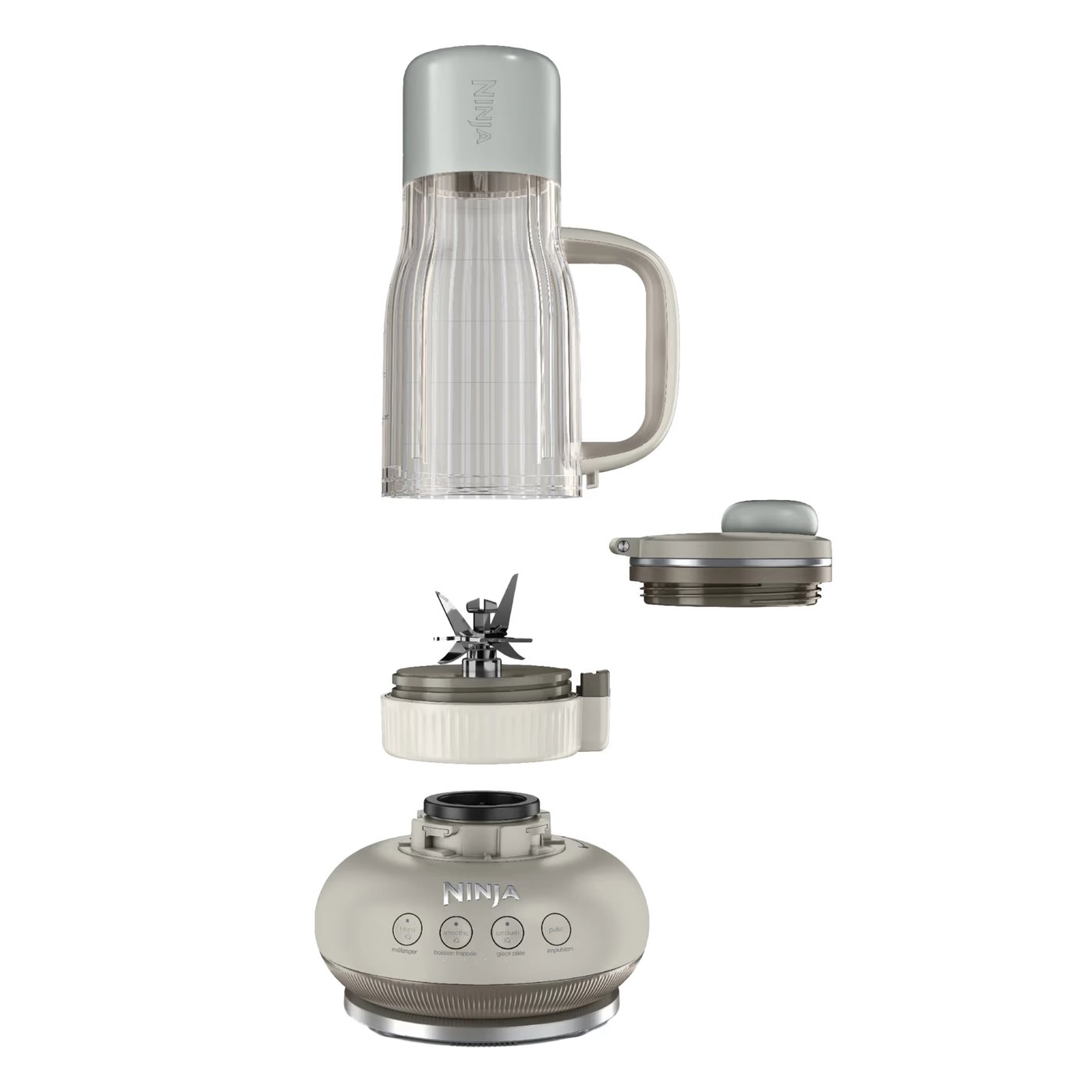 Ninja BlendBoss personlig blender med reisebeger Stone
