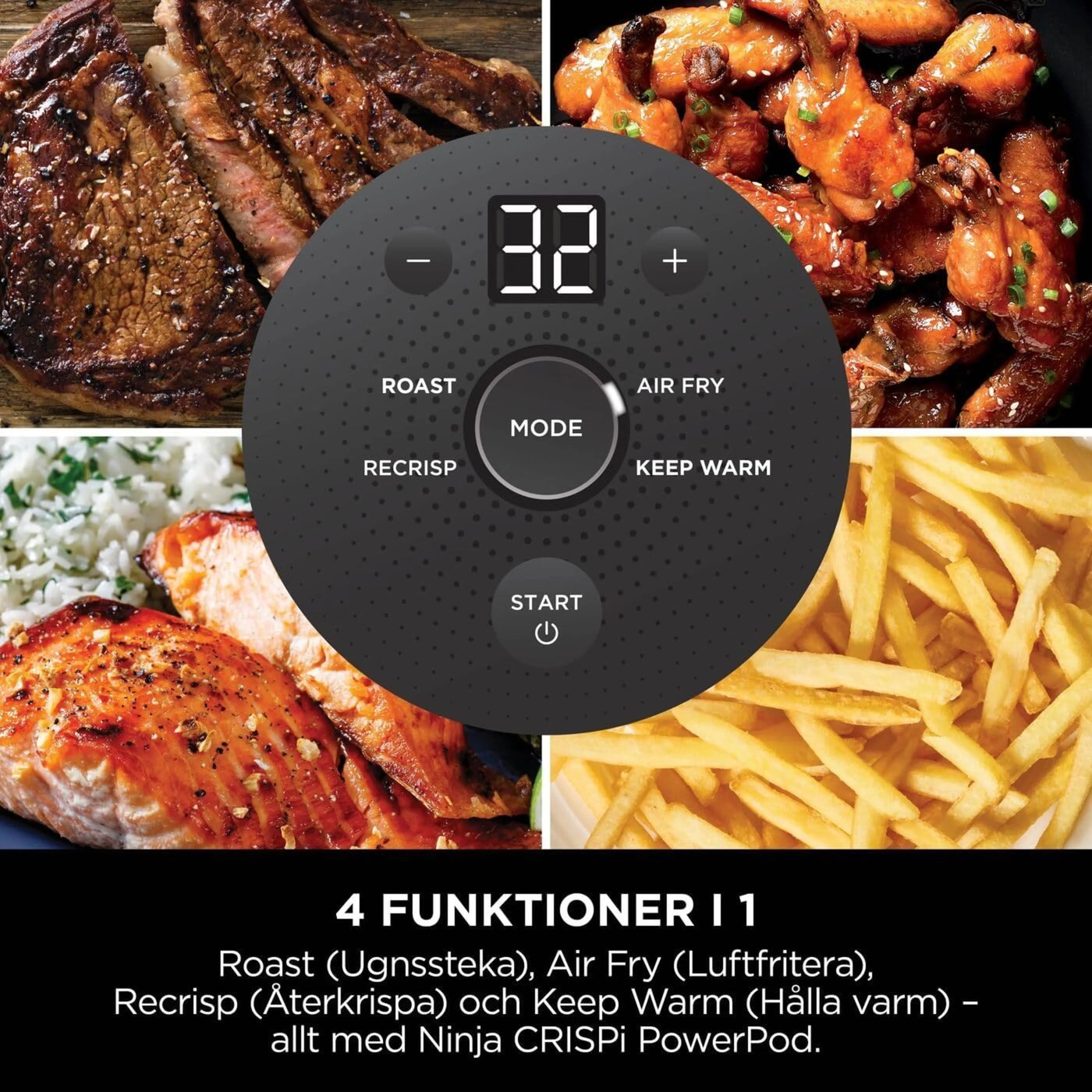 Ninja CRISPi 4-i-1 airfryer 1700 W