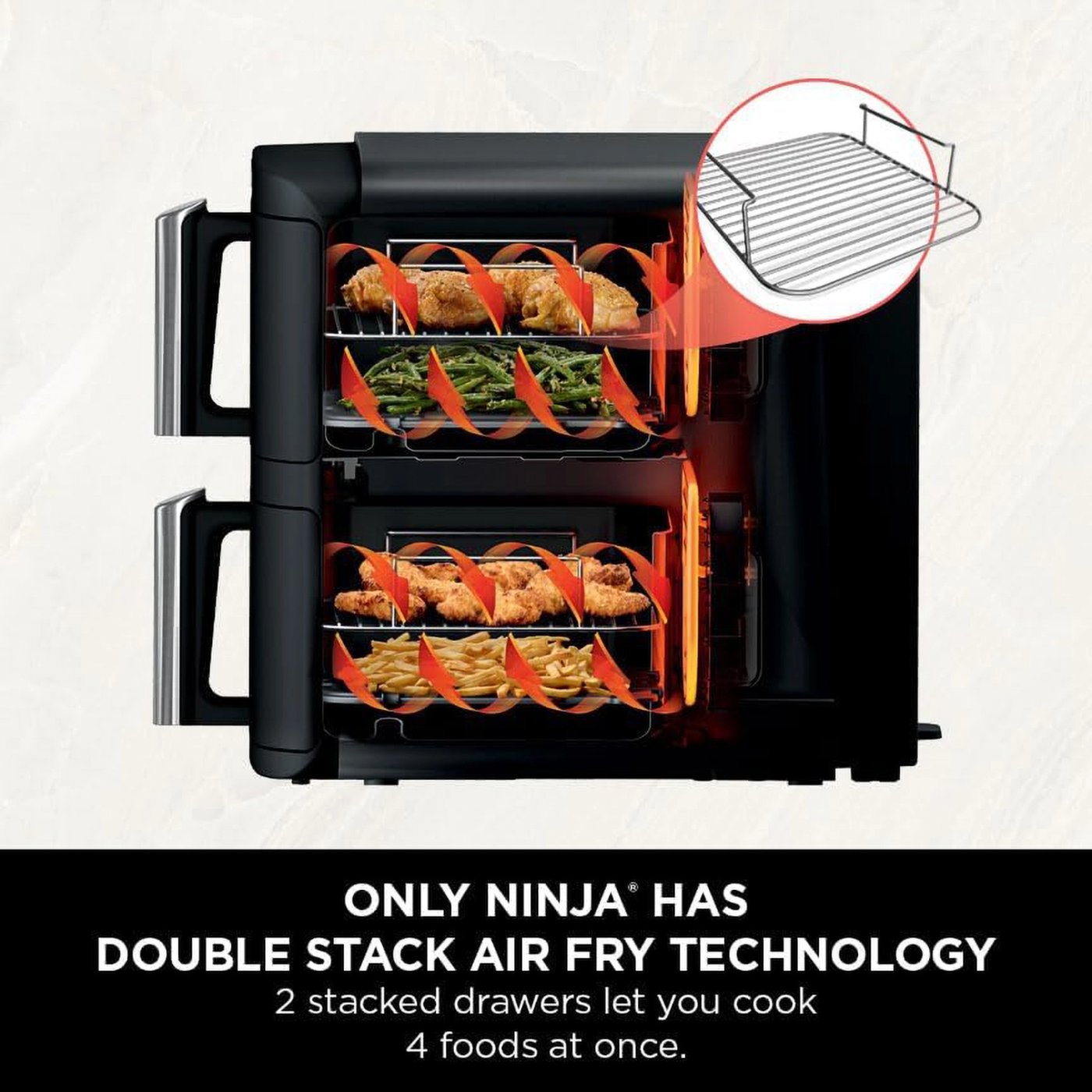 Ninja Stacked Dual Zone airfryer 7,6 L