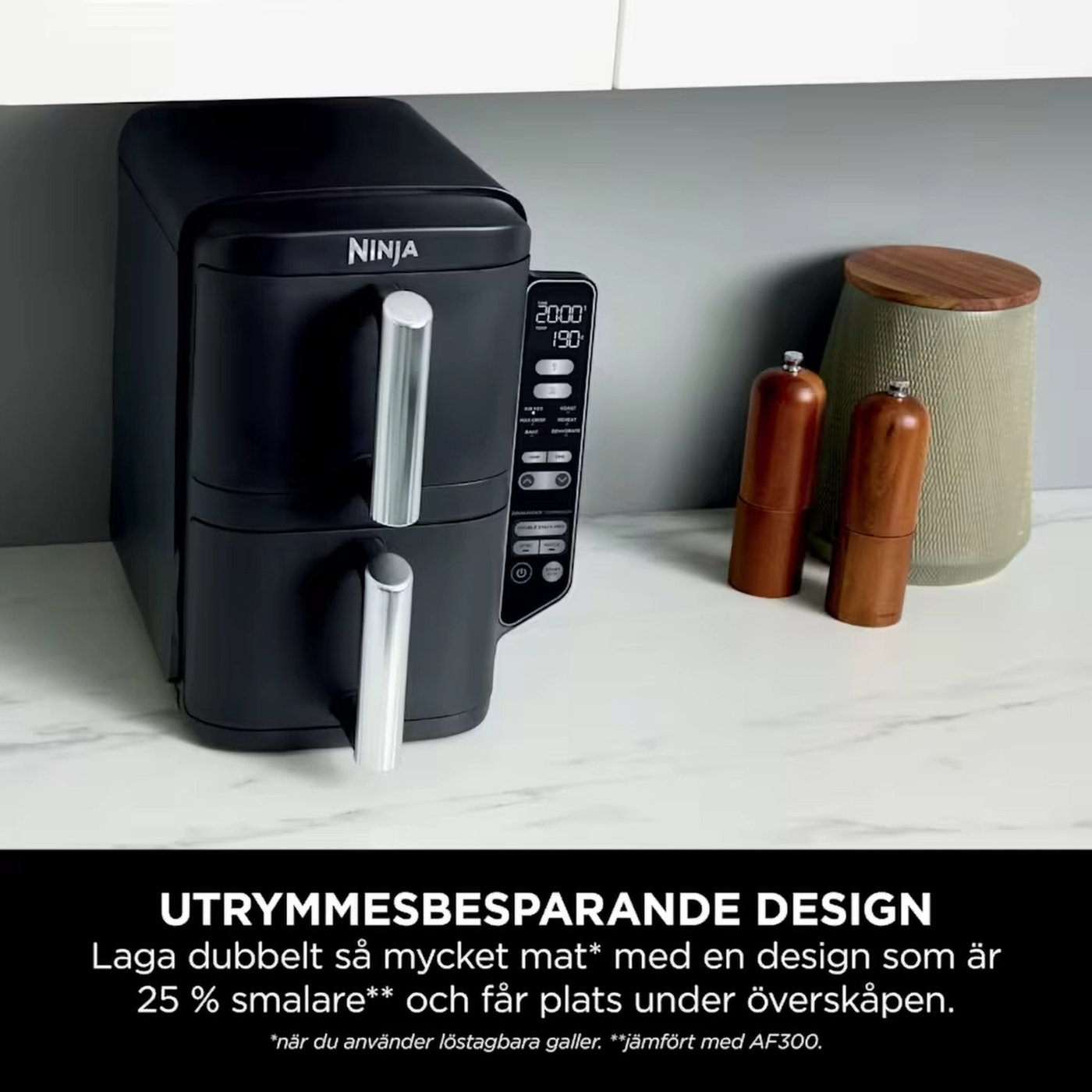Ninja Stacked Dual Zone varmluftsfritös 7,6 L
