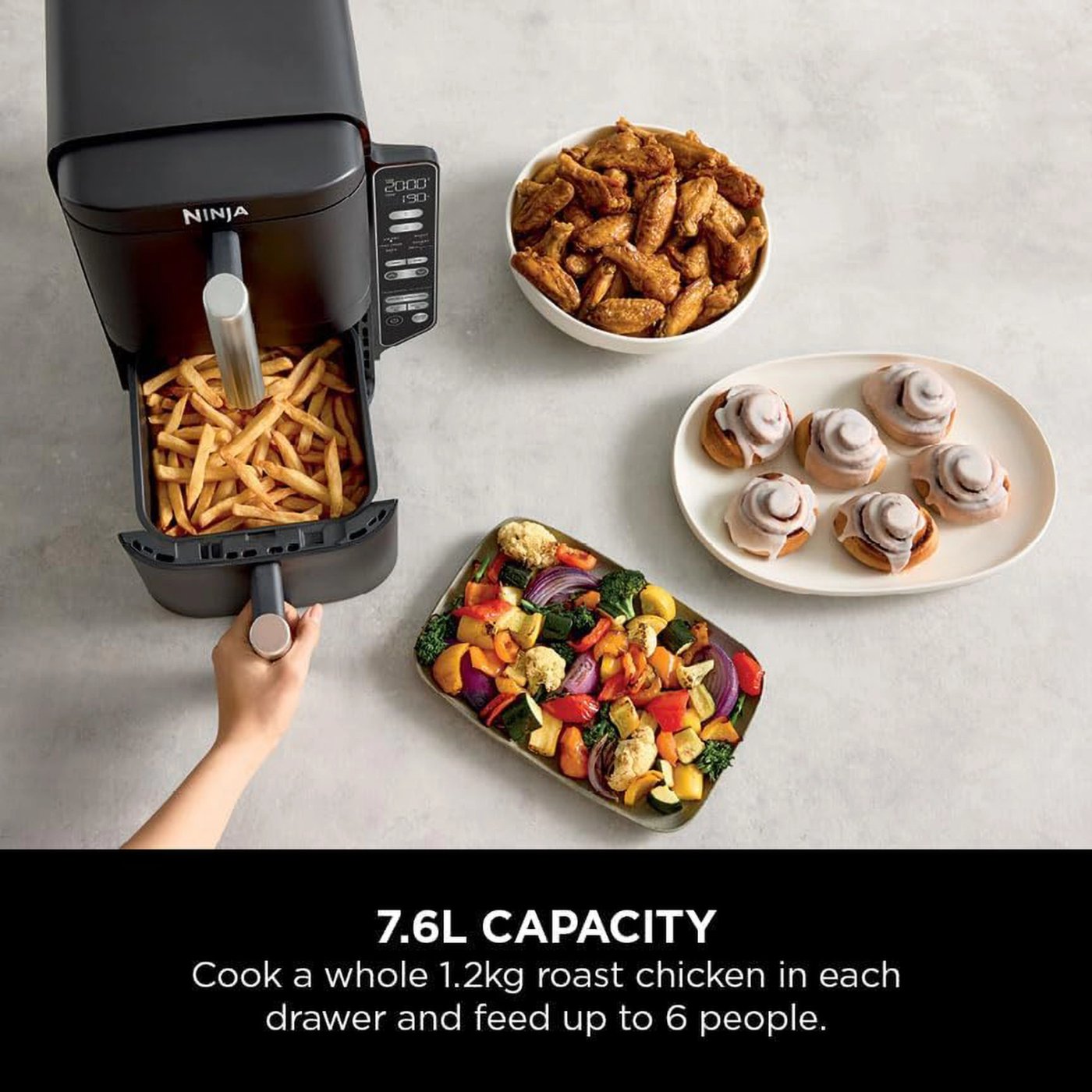 Ninja Stacked Dual Zone airfryer 7,6 L