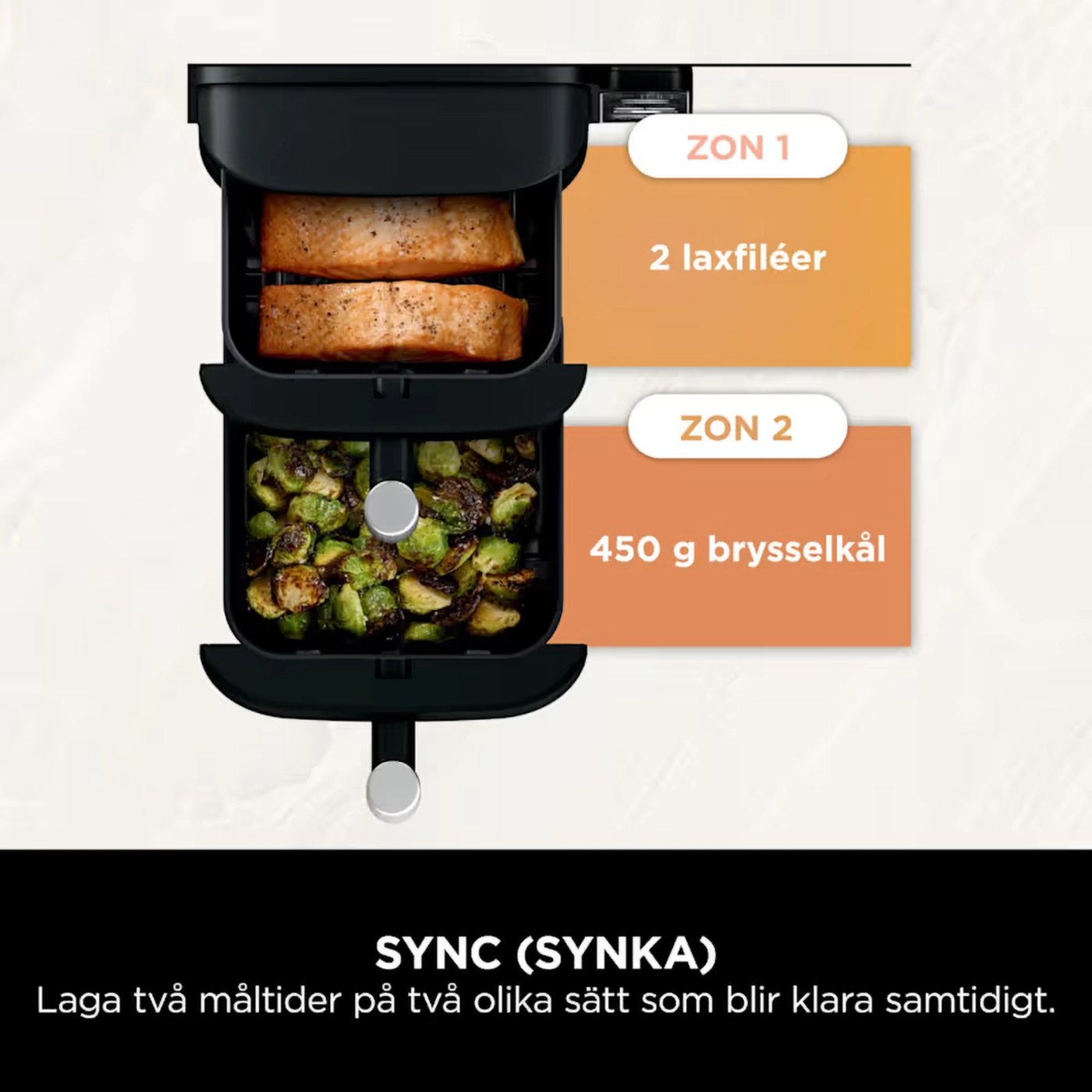 Ninja Stacked Dual Zone varmluftsfritös 7,6 L
