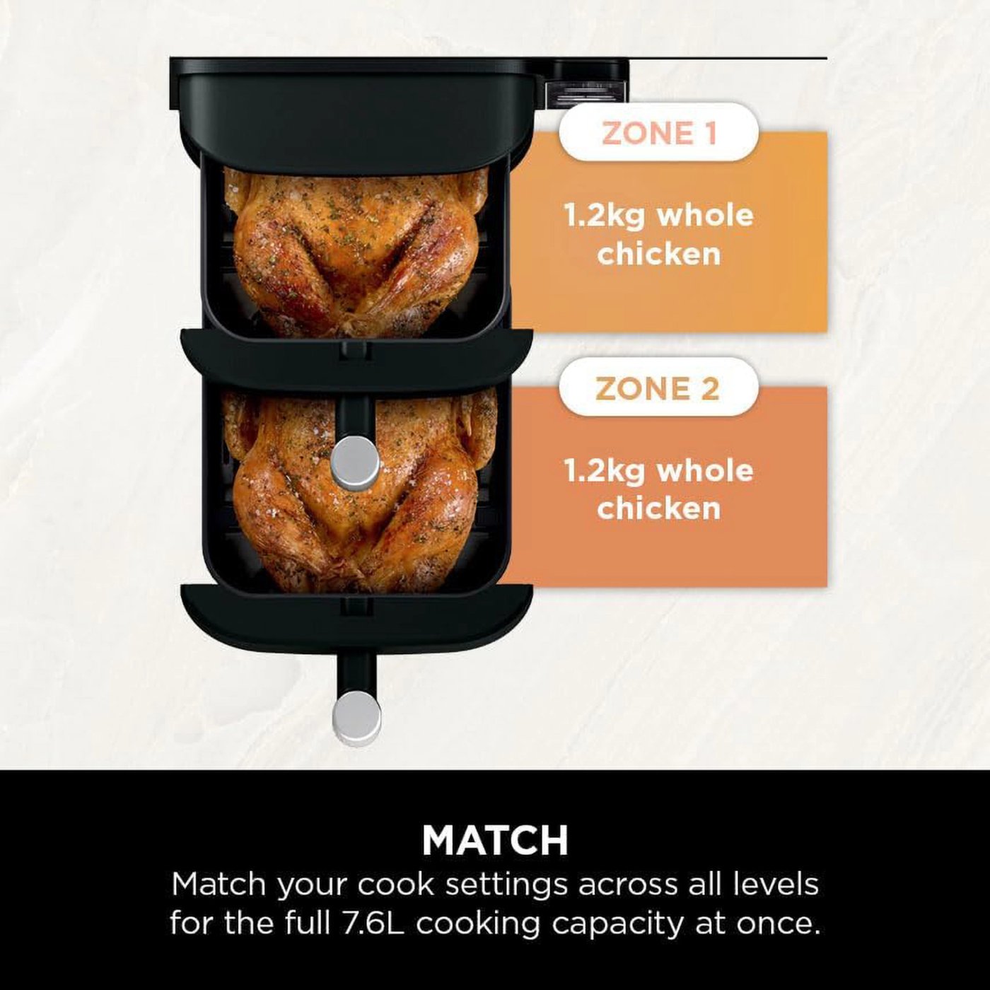 Ninja Stacked Dual Zone airfryer 7,6 L