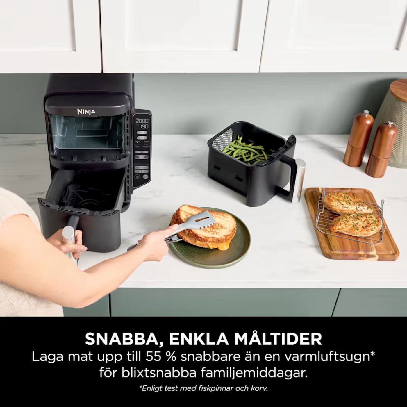 Ninja Stacked Dual Zone varmluftsfritös 7,6 L