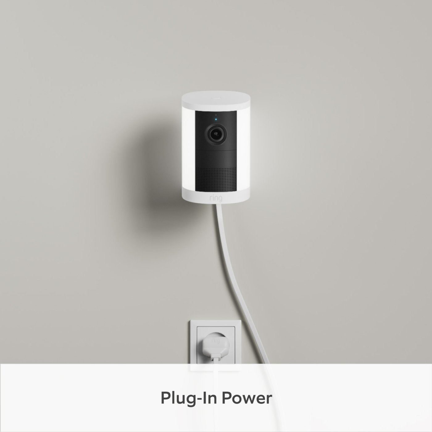 Ring Spotlight Cam Pro plug-in övervakningskamera Vit