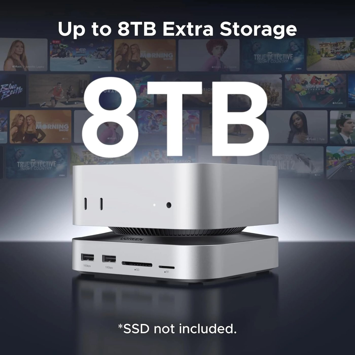 Ugreen Mac mini 11-i-1-dockningsstation med SSD-plats
