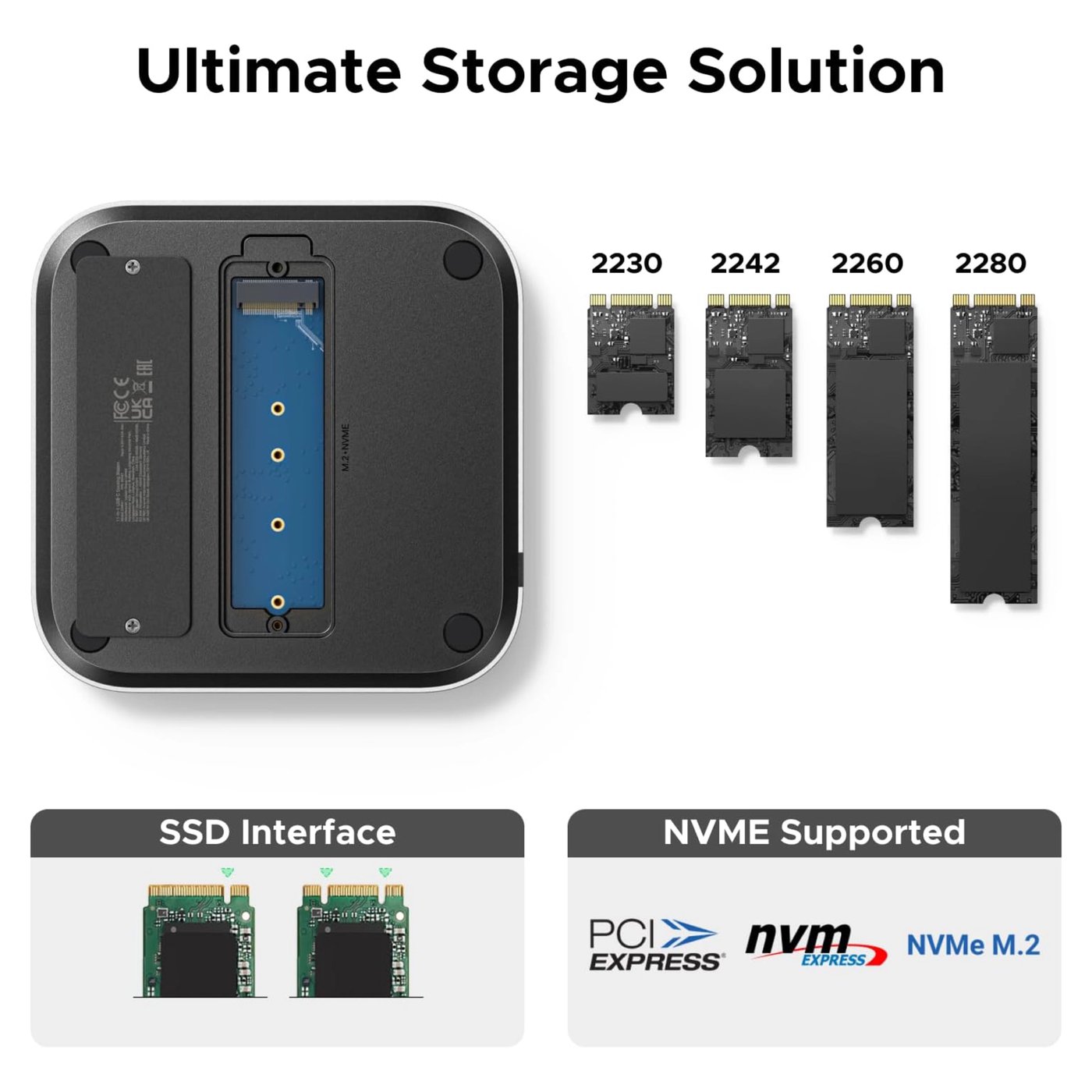 Ugreen Mac mini 11-i-1-dockningsstation med SSD-plats
