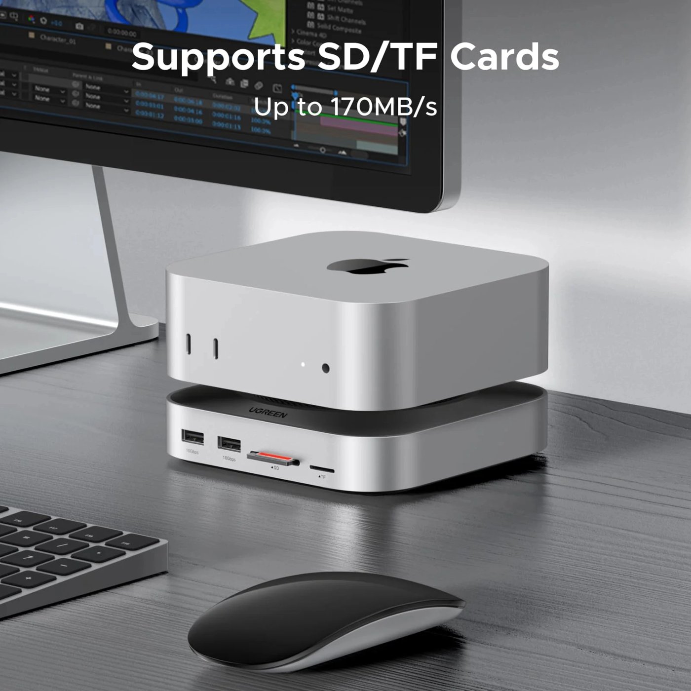 Ugreen Mac mini 11-i-1-dockningsstation med SSD-plats