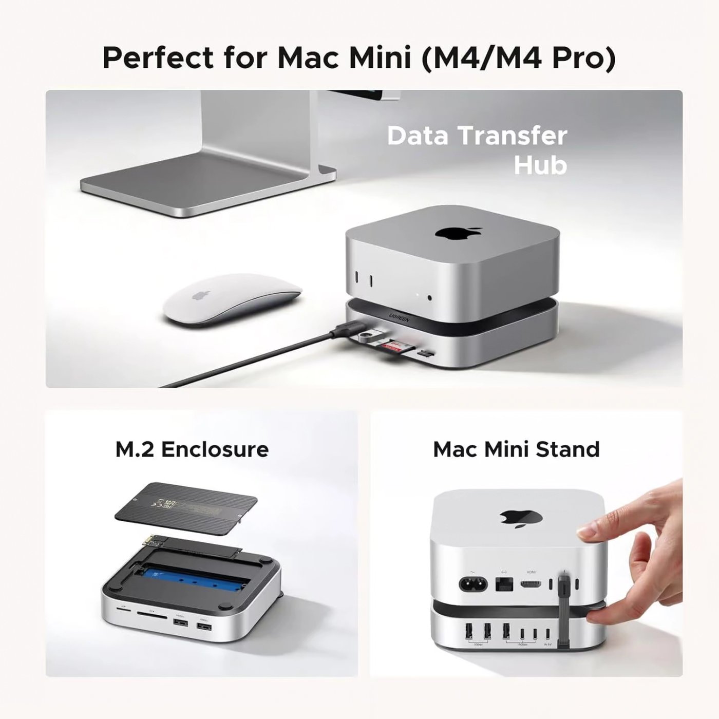 Ugreen Mac mini 11-i-1-dockningsstation med SSD-plats
