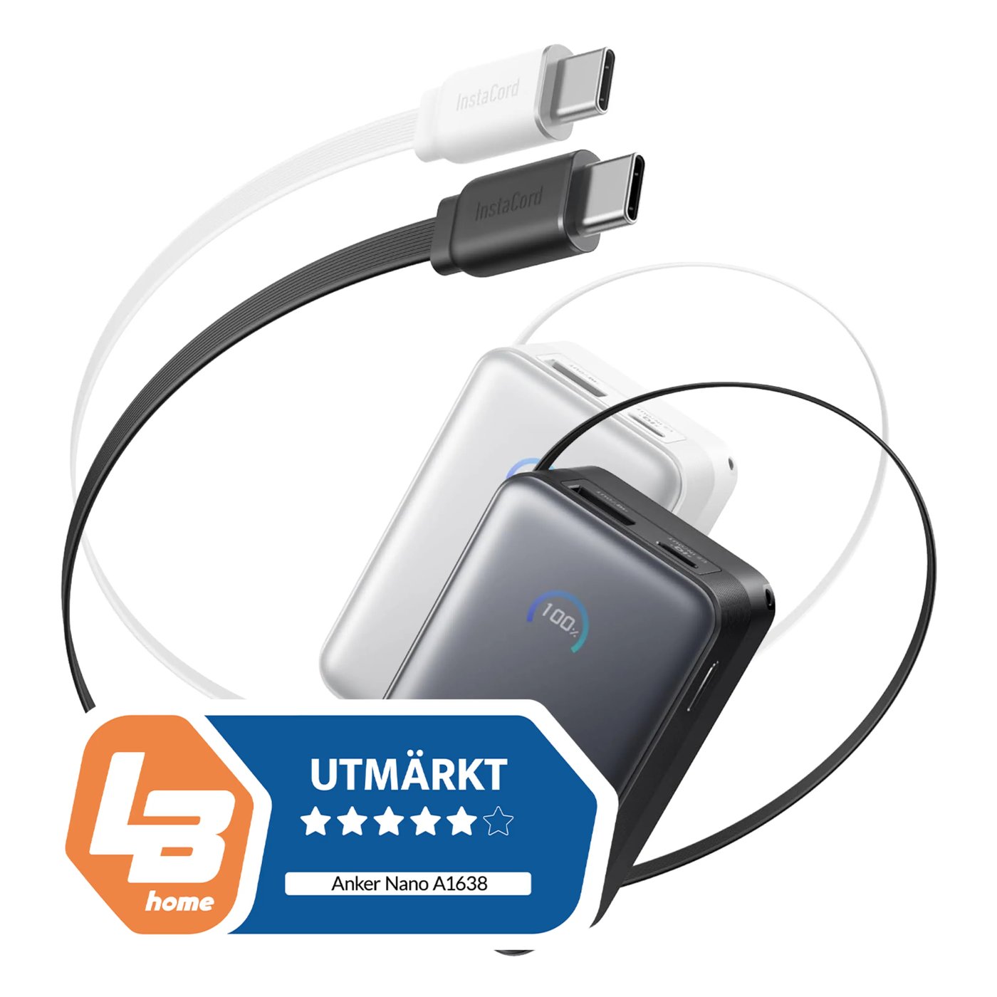 Anker Nano Powerbank 10 000 mAh 45 W Svart