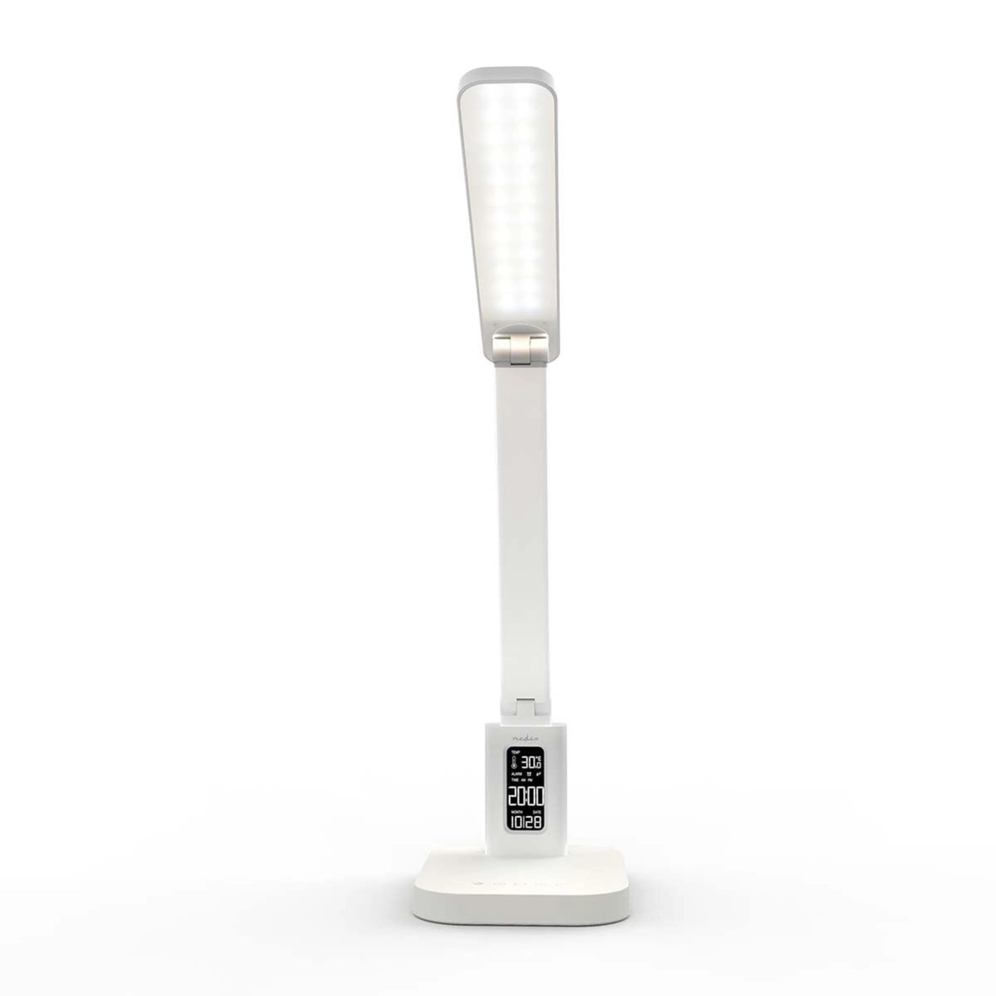 Nedis Laddbar LED-skrivbordslampa med display