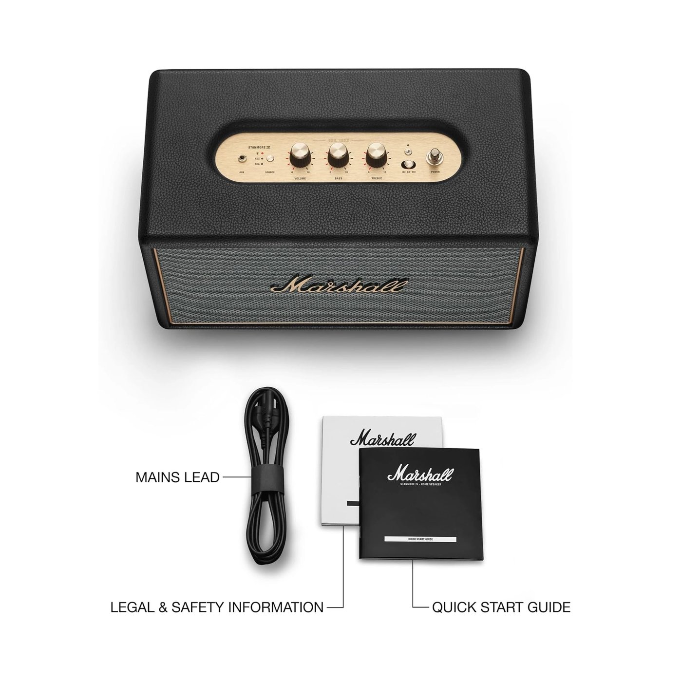 Marshall Stanmore IV Bluetooth-högtalare Svart