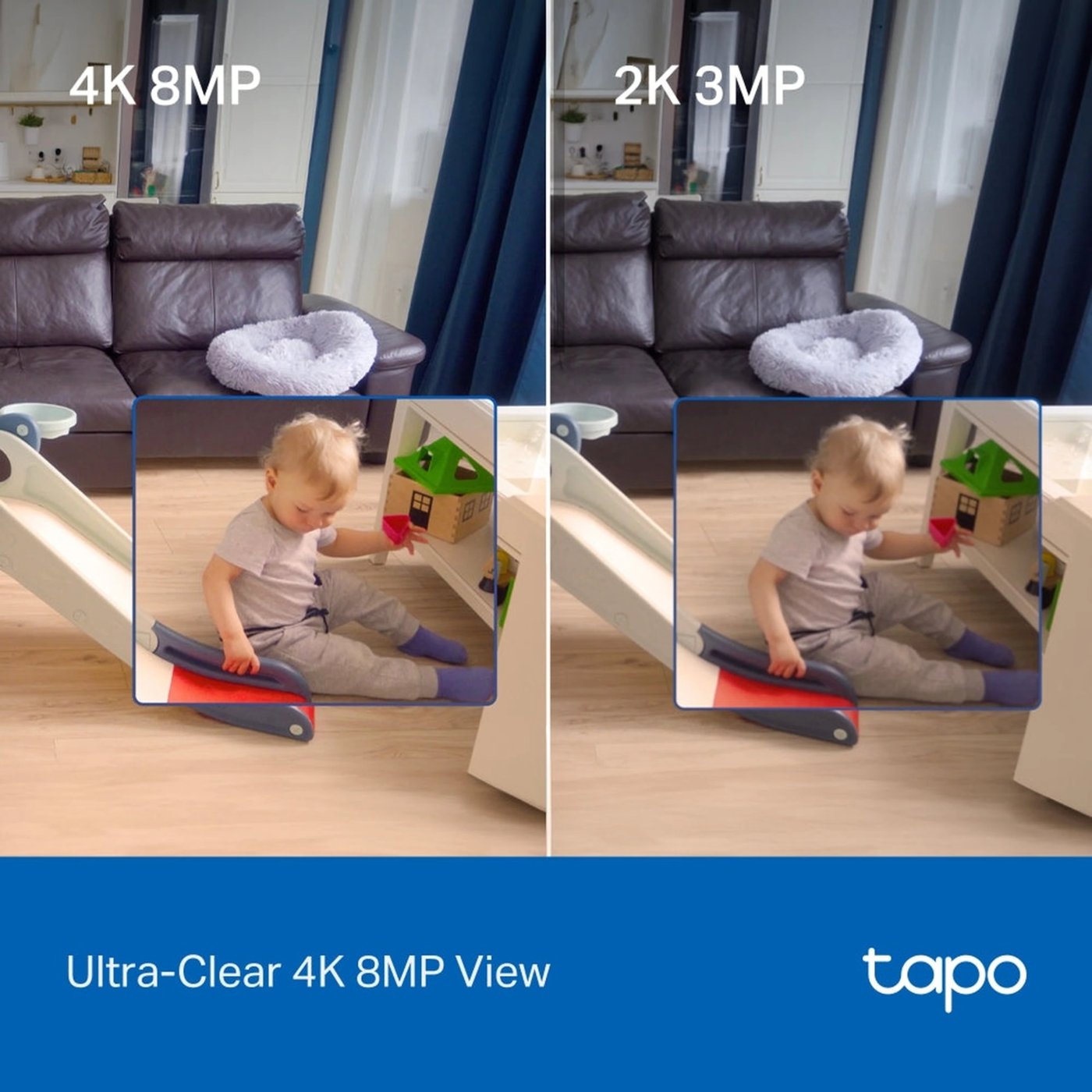 TP-Link Tapo C250 pan/tilt-övervakningskamera med 4K Vit