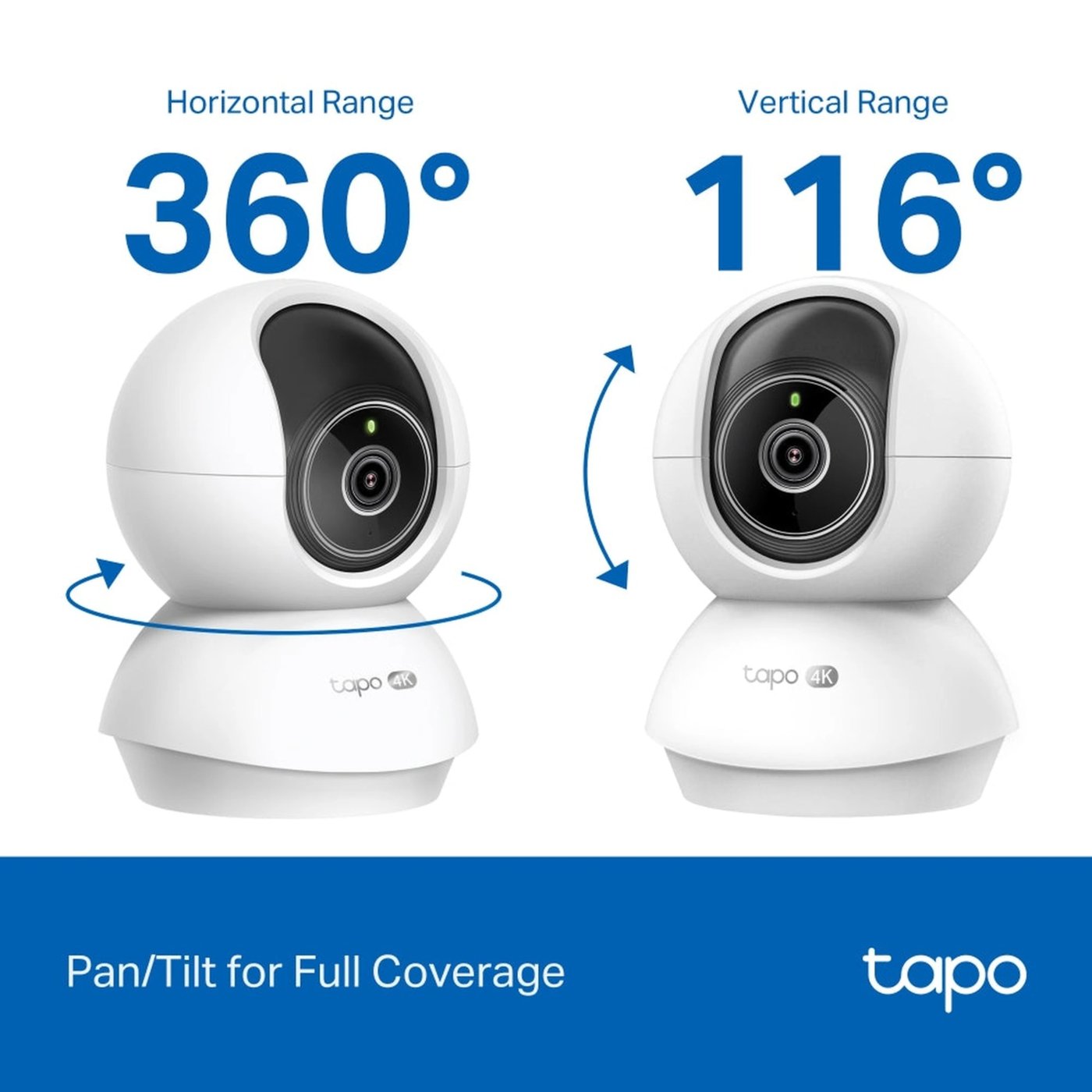 TP-Link Tapo C250 pan/tilt-övervakningskamera med 4K Vit