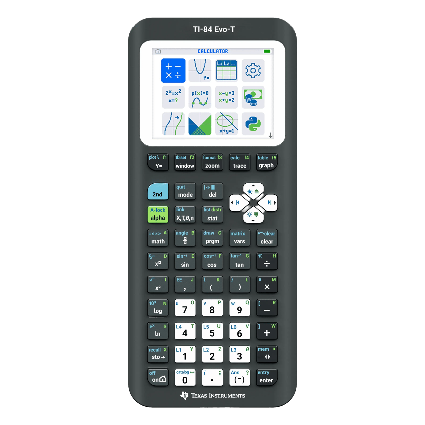 Texas Instruments TI-84 Evo-T grafkalkulator Sort