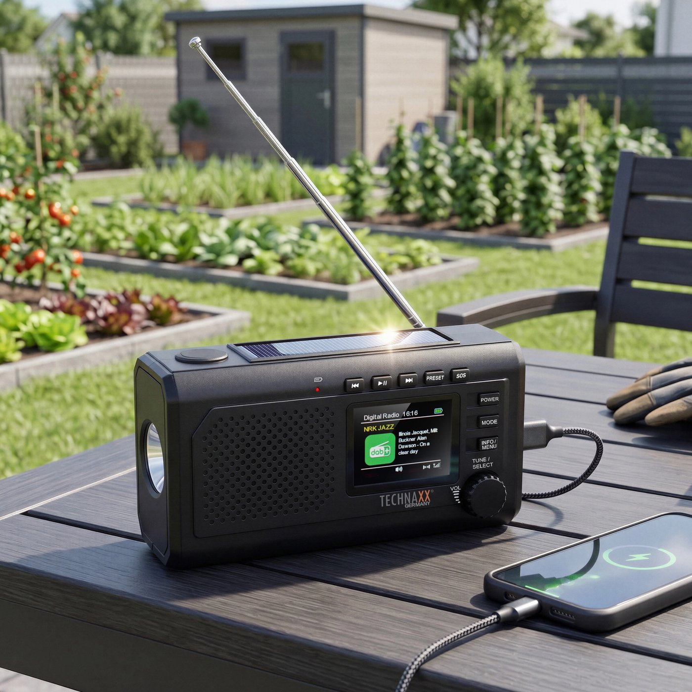 TECHNAXX Crank Emergency DAB Radio TX-414 2000 mAh