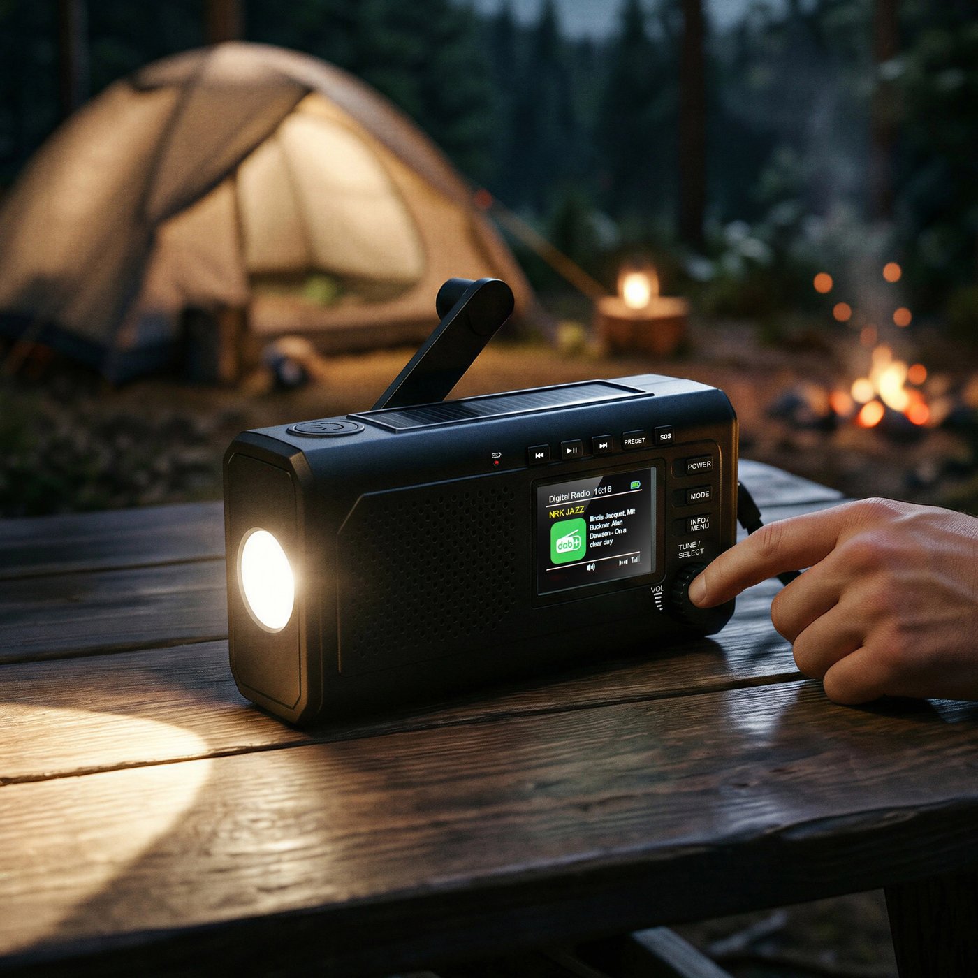 TECHNAXX Crank Emergency DAB Radio TX-414 2000 mAh