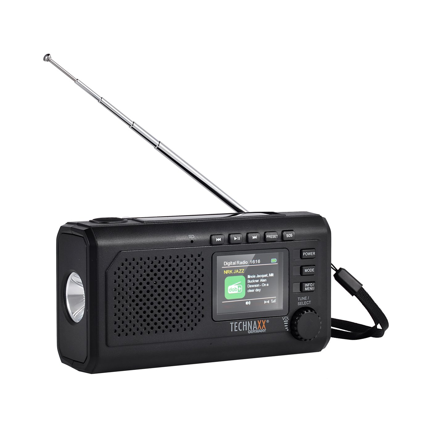 TECHNAXX Crank Emergency DAB Radio TX-414 2000 mAh