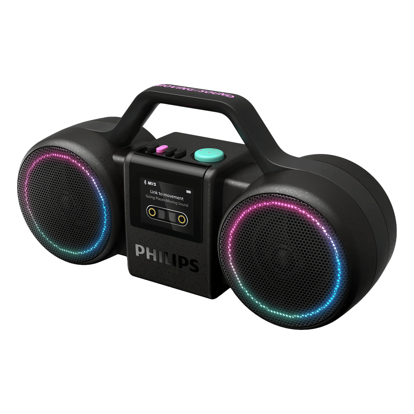 Philips Moving Sound The Roller Bluetooth-høyttaler Svart