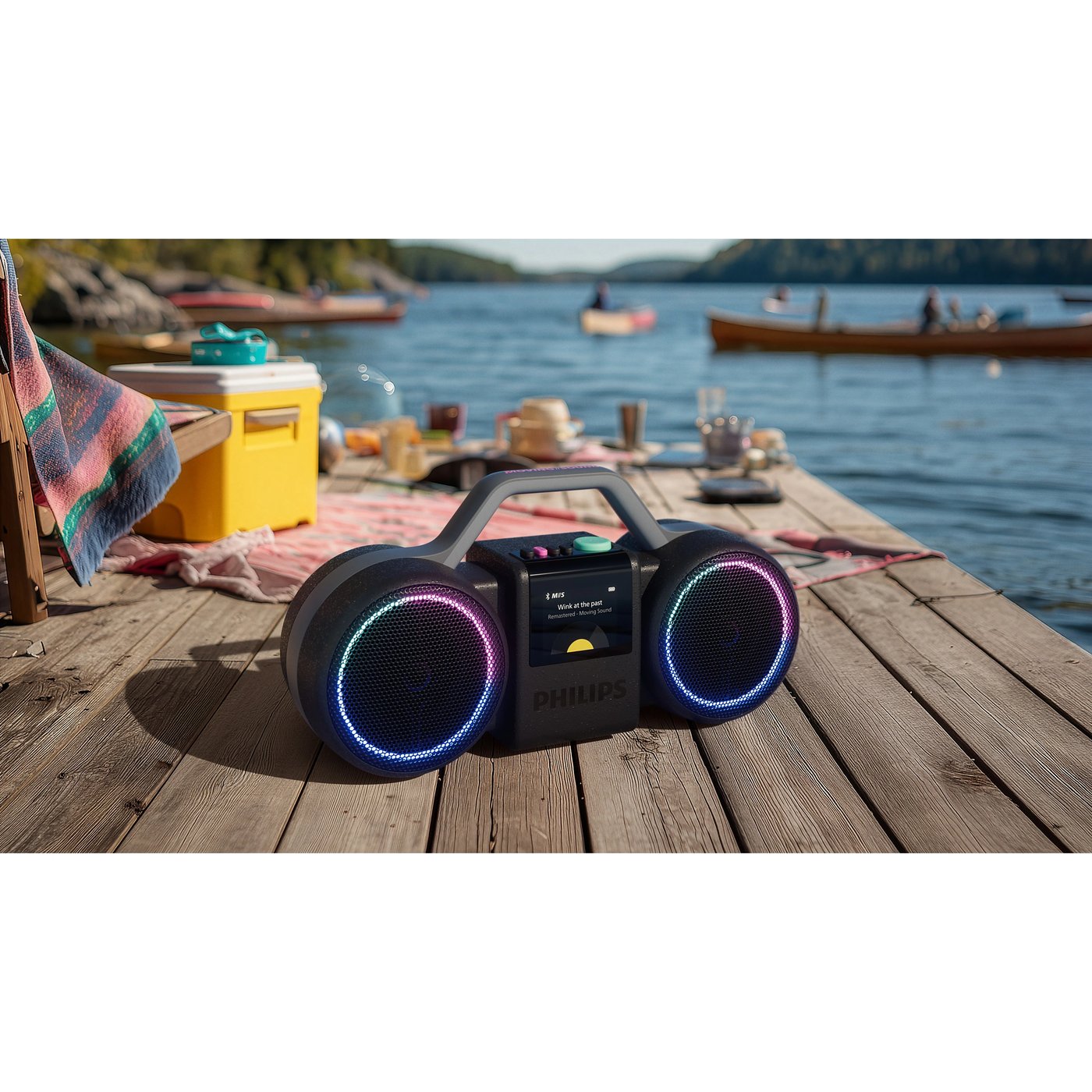 Philips Moving Sound The Roller Bluetooth-høyttaler Svart