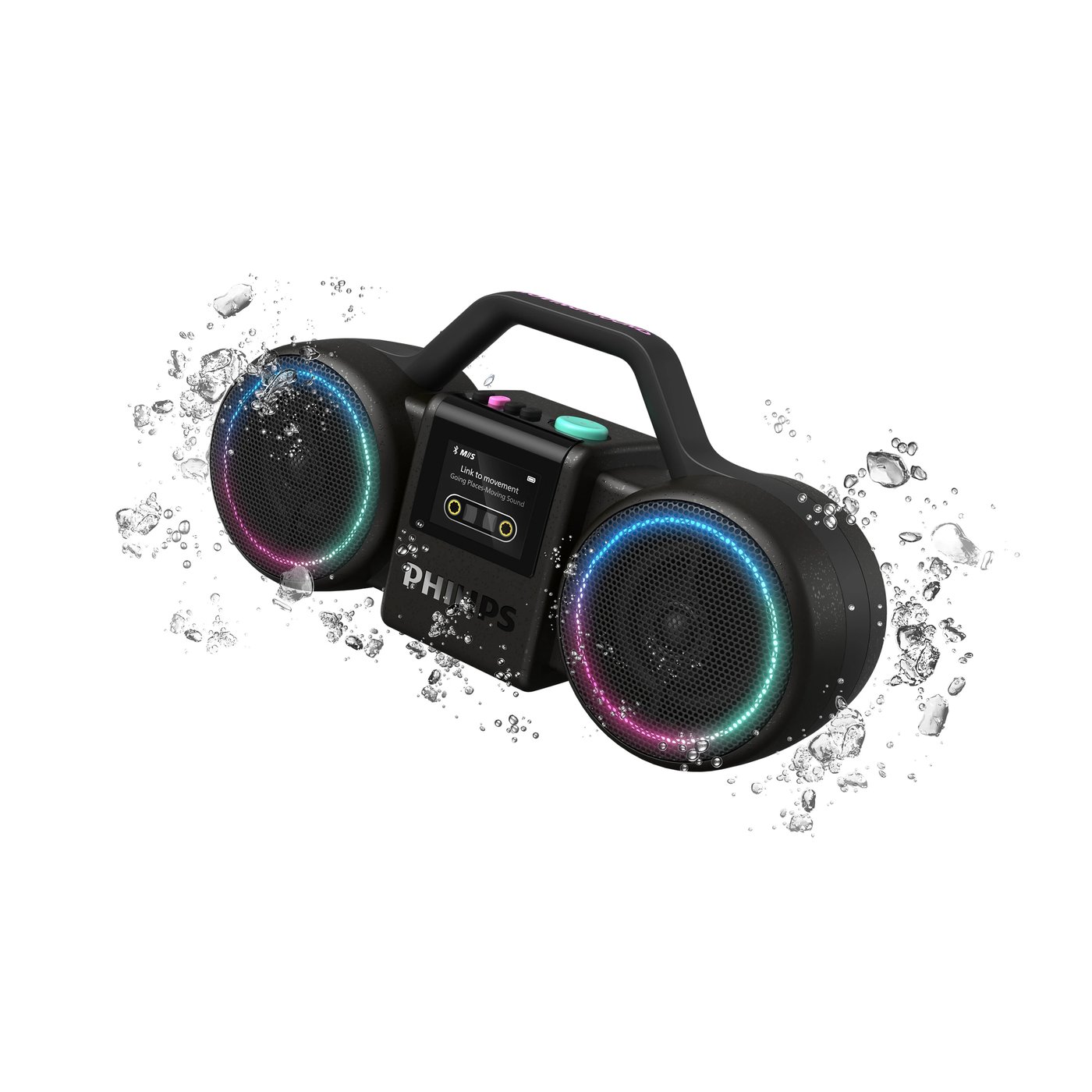 Philips Moving Sound The Roller Bluetooth-høyttaler Svart
