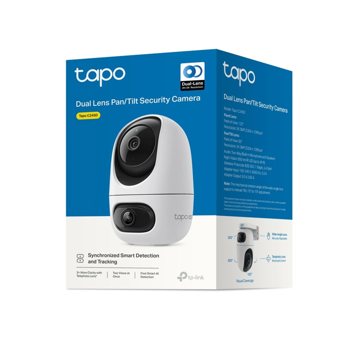TP-Link Tapo C245D övervakningskamera med dubbla linser