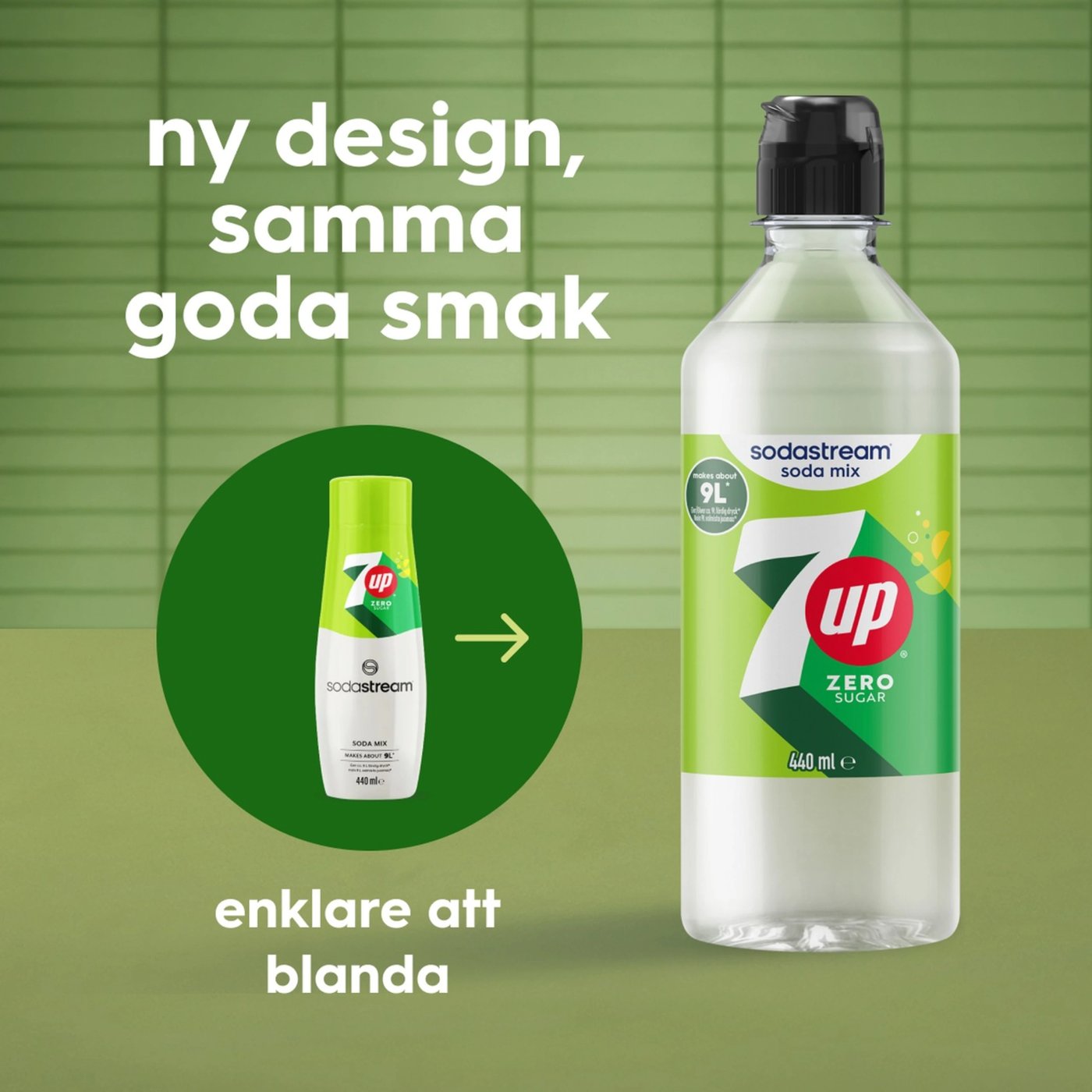 Sodastream Smakkoncentrat 7UP Zero 440 ml