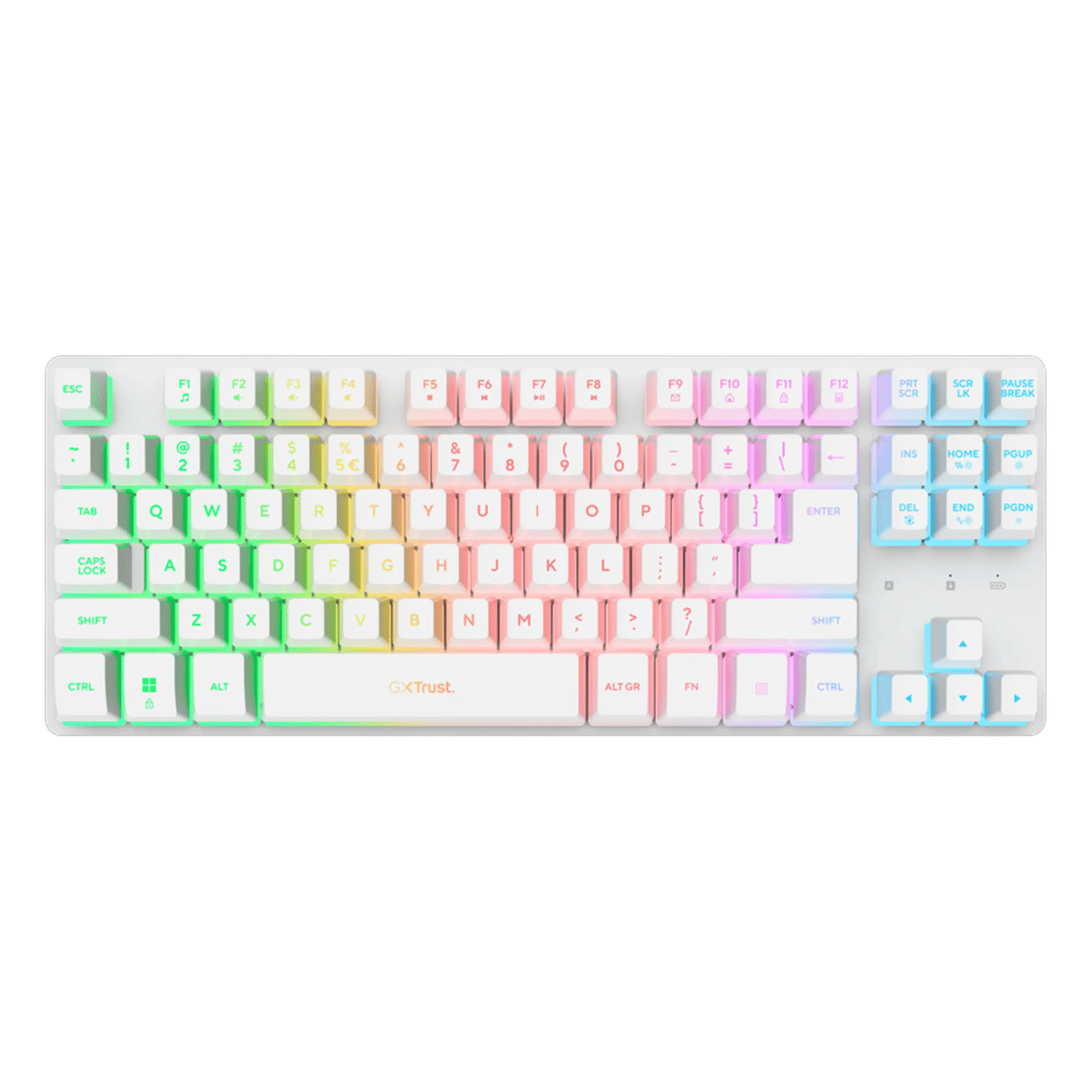 Trust GXT 882 3-in-1 trådløst gamingsett med tastatur, mus og musematte Hvit