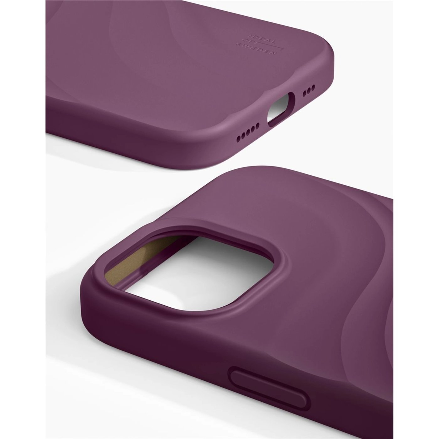 IDEAL OF SWEDEN Soft Swirl silikonskal med MagSafe för iPhone 13, 14, 15, 16e och 17e Velvet Plum