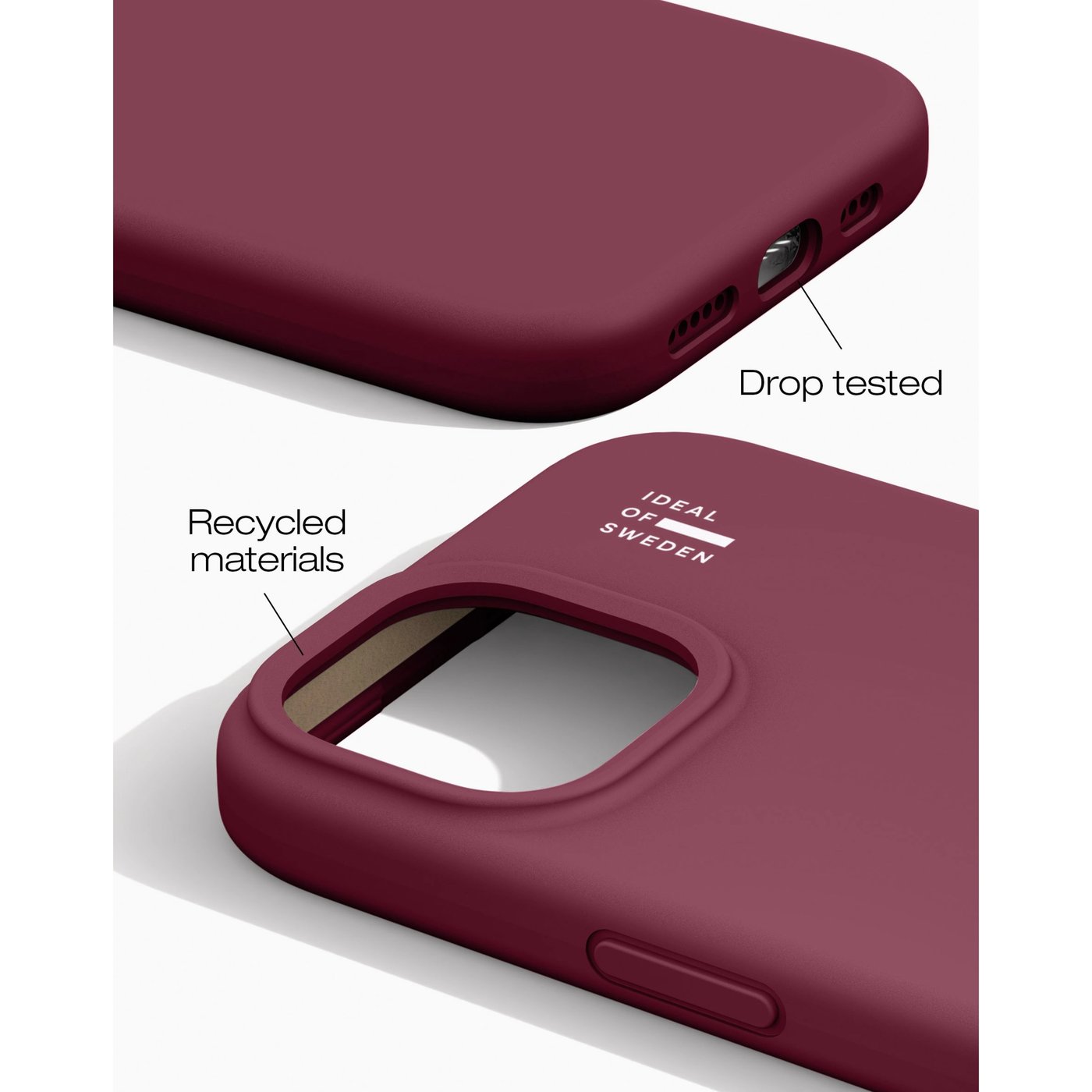 IDEAL OF SWEDEN Silicone Case for iPhone 13, 14, 15, 16e og 17e Fine Wine