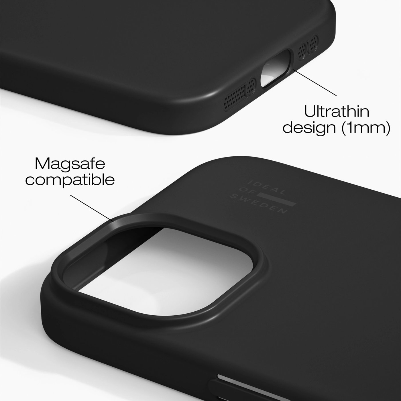 IDEAL OF SWEDEN Slim MagSafe Case – iPhone 13, 14, 15, 16e og 17e Matte Black