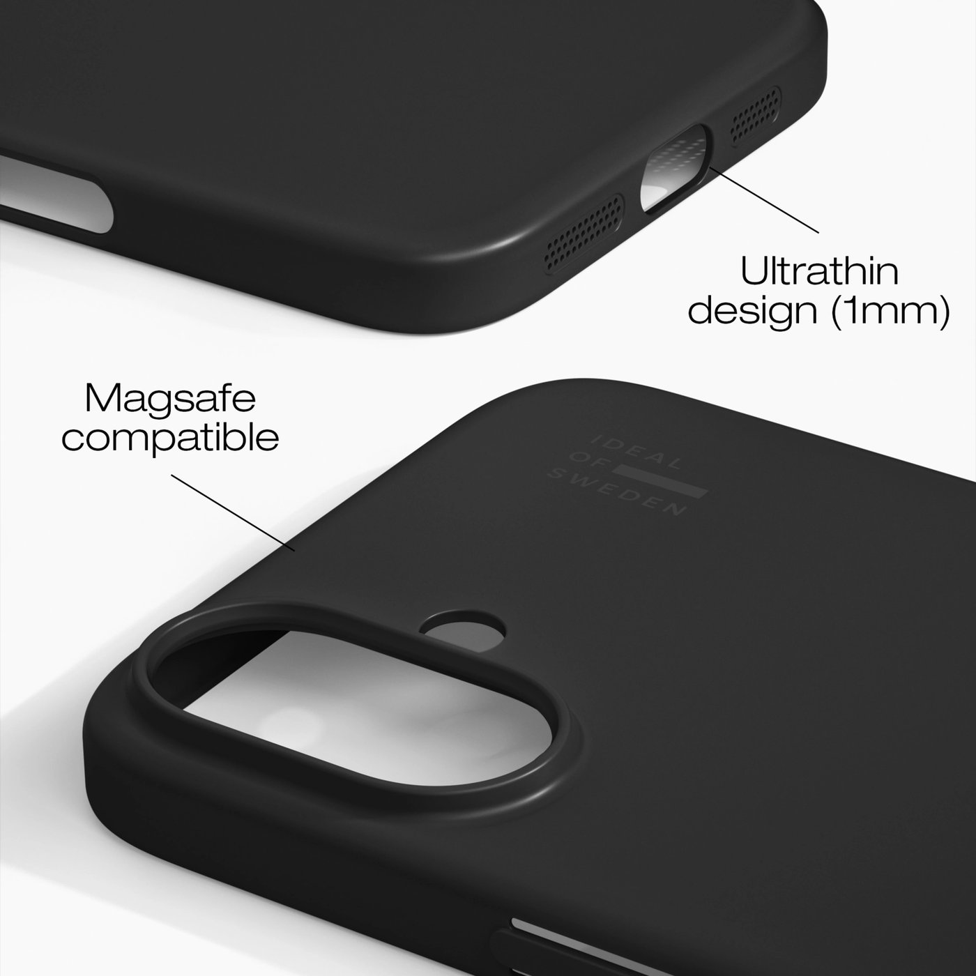 IDEAL OF SWEDEN Slim MagSafe Case – mobildeksel til iPhone 16 Matte Black