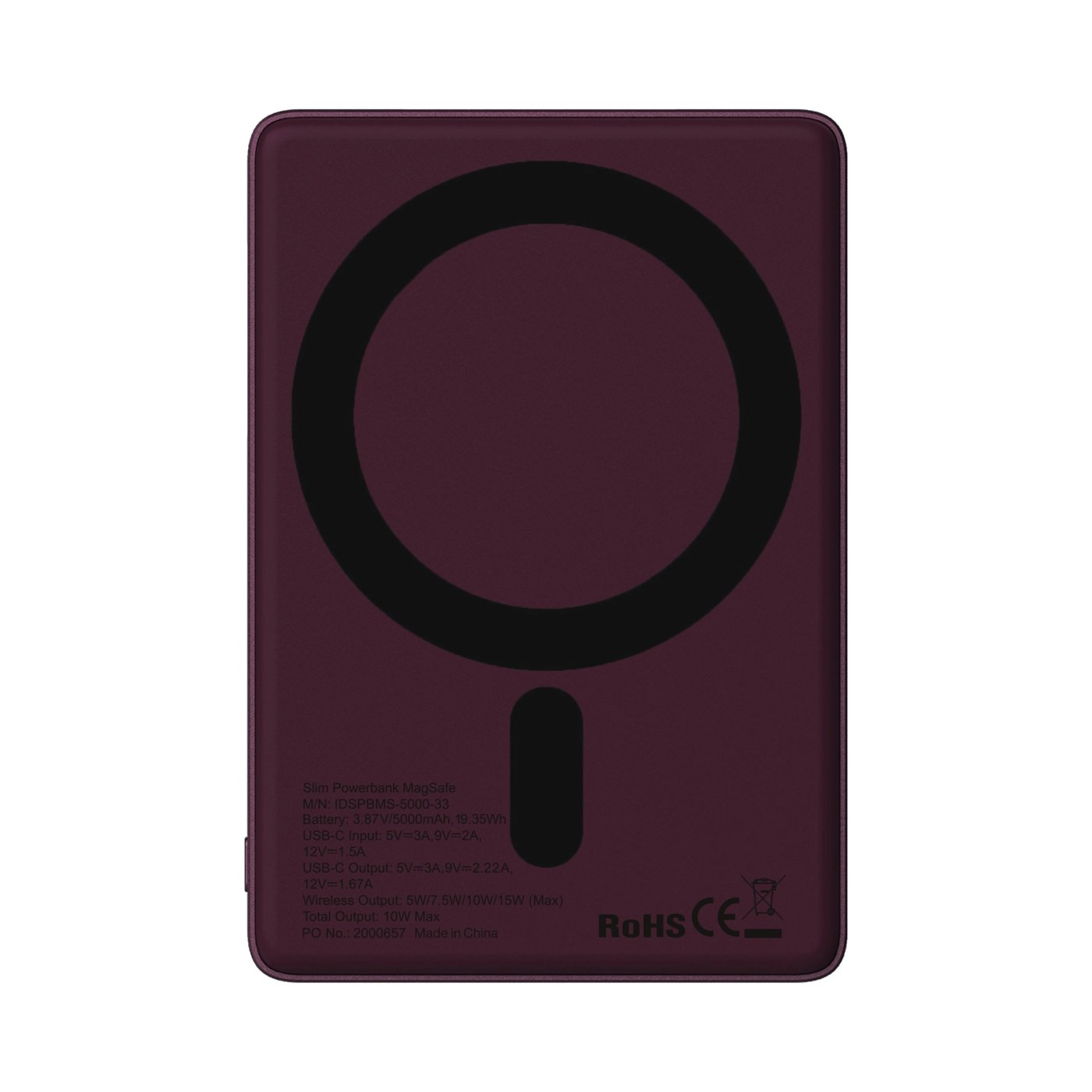 IDEAL OF SWEDEN Slim Powerbank MagSafe 5000 mAh Cherry Lacquer