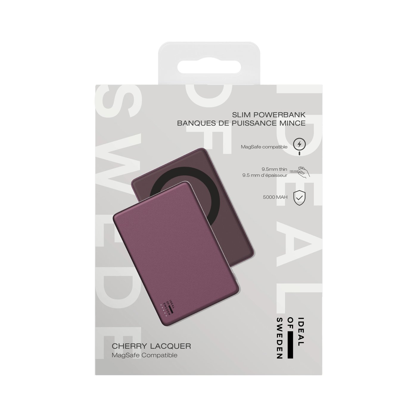 IDEAL OF SWEDEN Slim Powerbank MagSafe 5000 mAh Cherry Lacquer