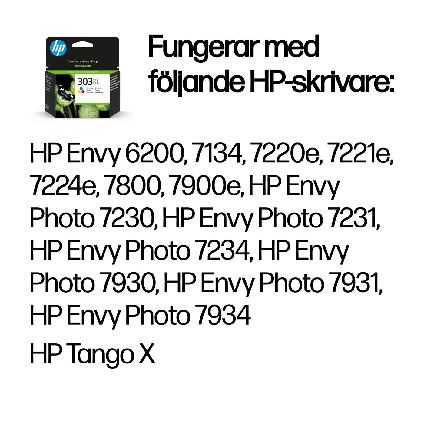 HP 303XL trefärg originalbläckpatron