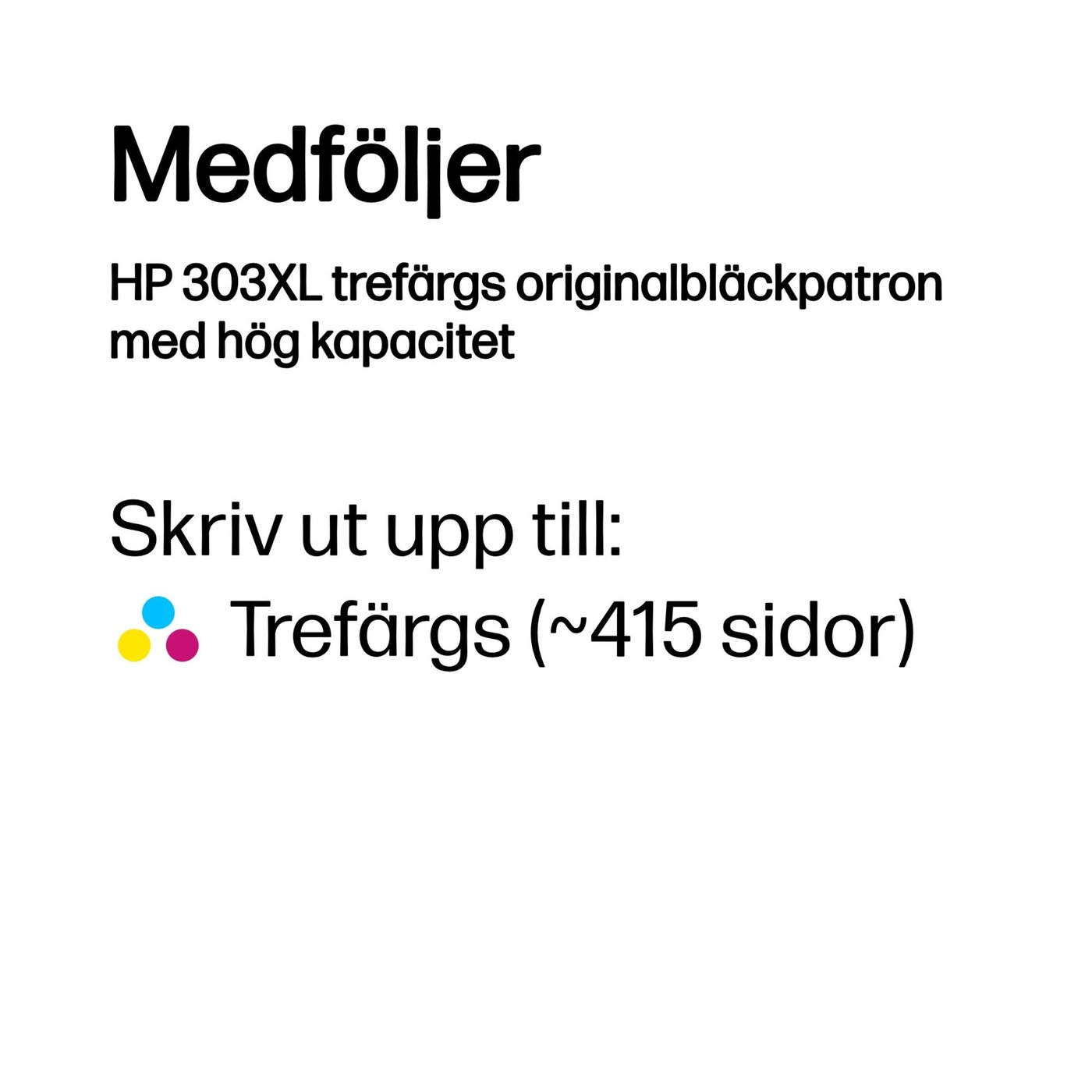HP 303XL trefärg originalbläckpatron