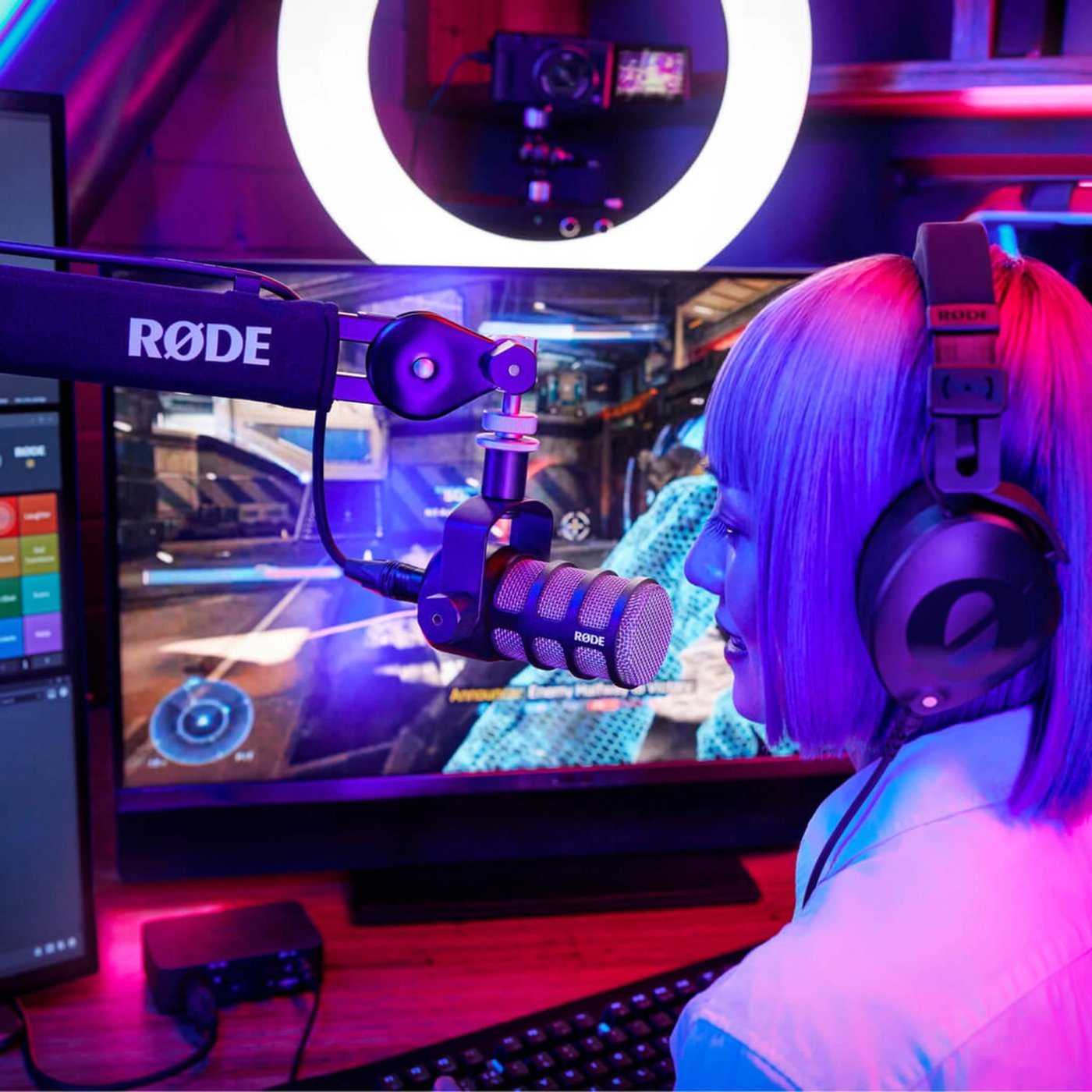 Rode PodMic broadcastmikrofon för podd och streaming
