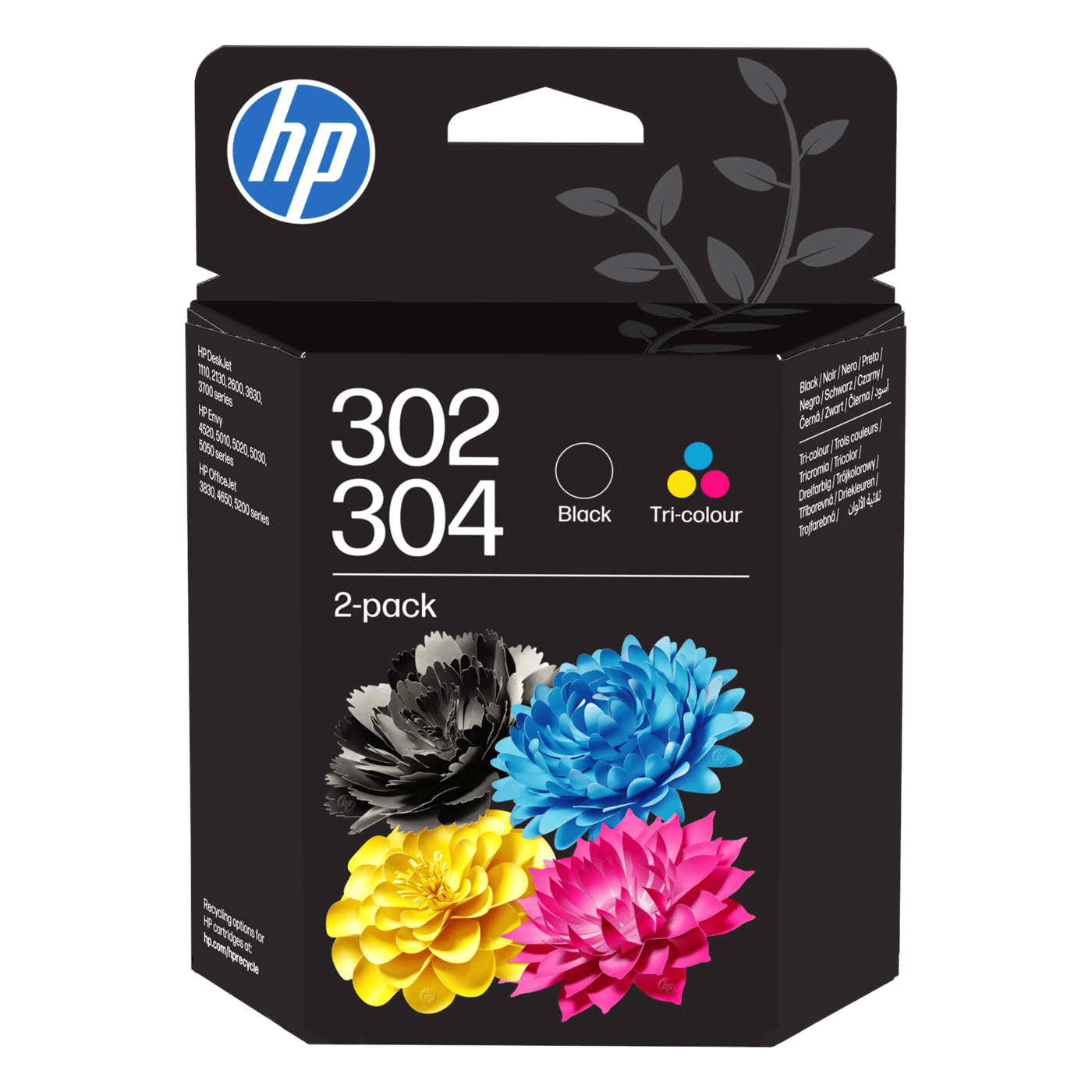 HP 302/304 trefärgs/svart bläckpatron kombinerat 2-pack