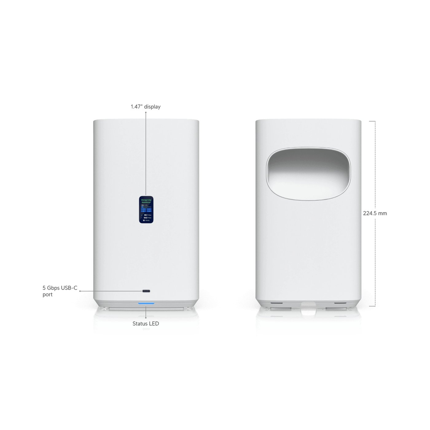 Ubiquiti UniFi UNAS 4 – nätverkslagring med fyra fack Vit