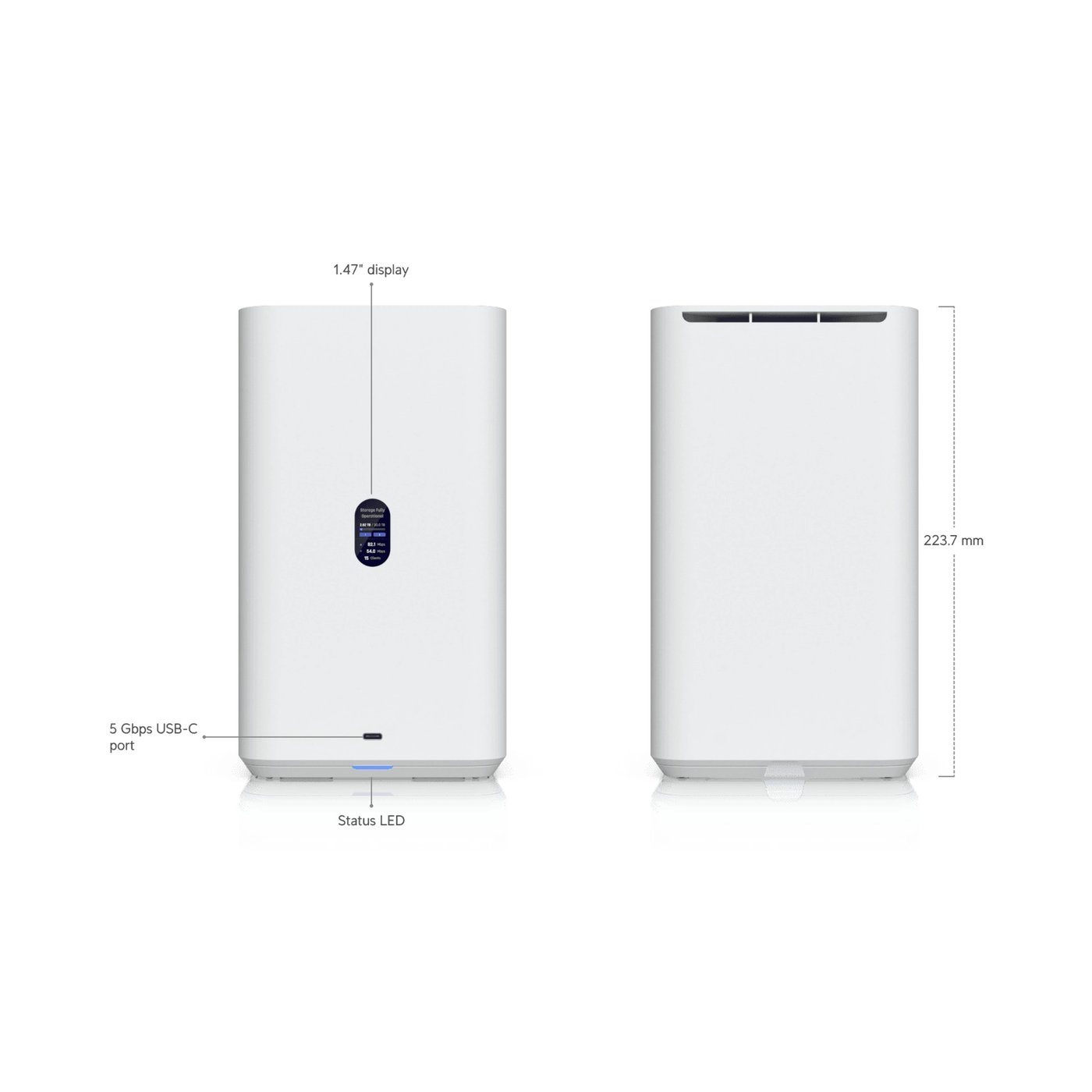 Ubiquiti UniFi UNAS 2 nätverkslagring Vit