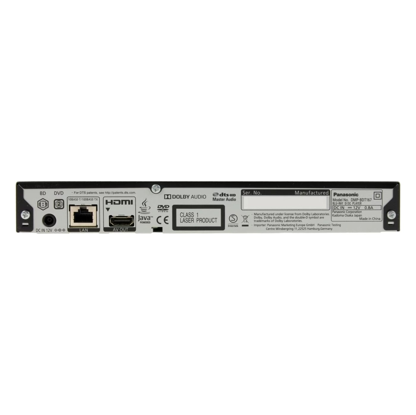 Panasonic DMP-BDT167AG 3D Blu-ray-spiller