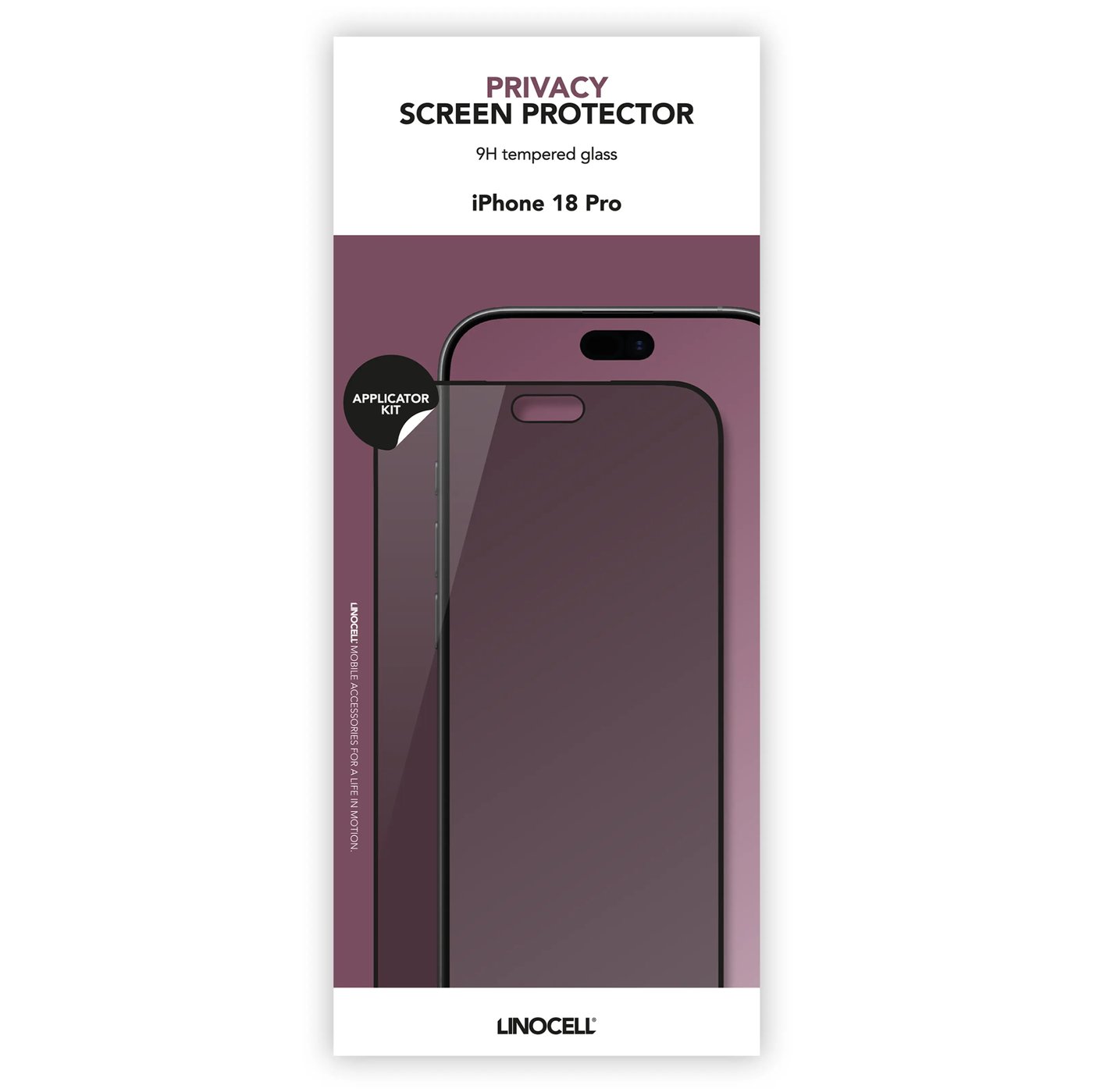 Linocell Privacy Skjermbeskytter for iPhone 18 Pro